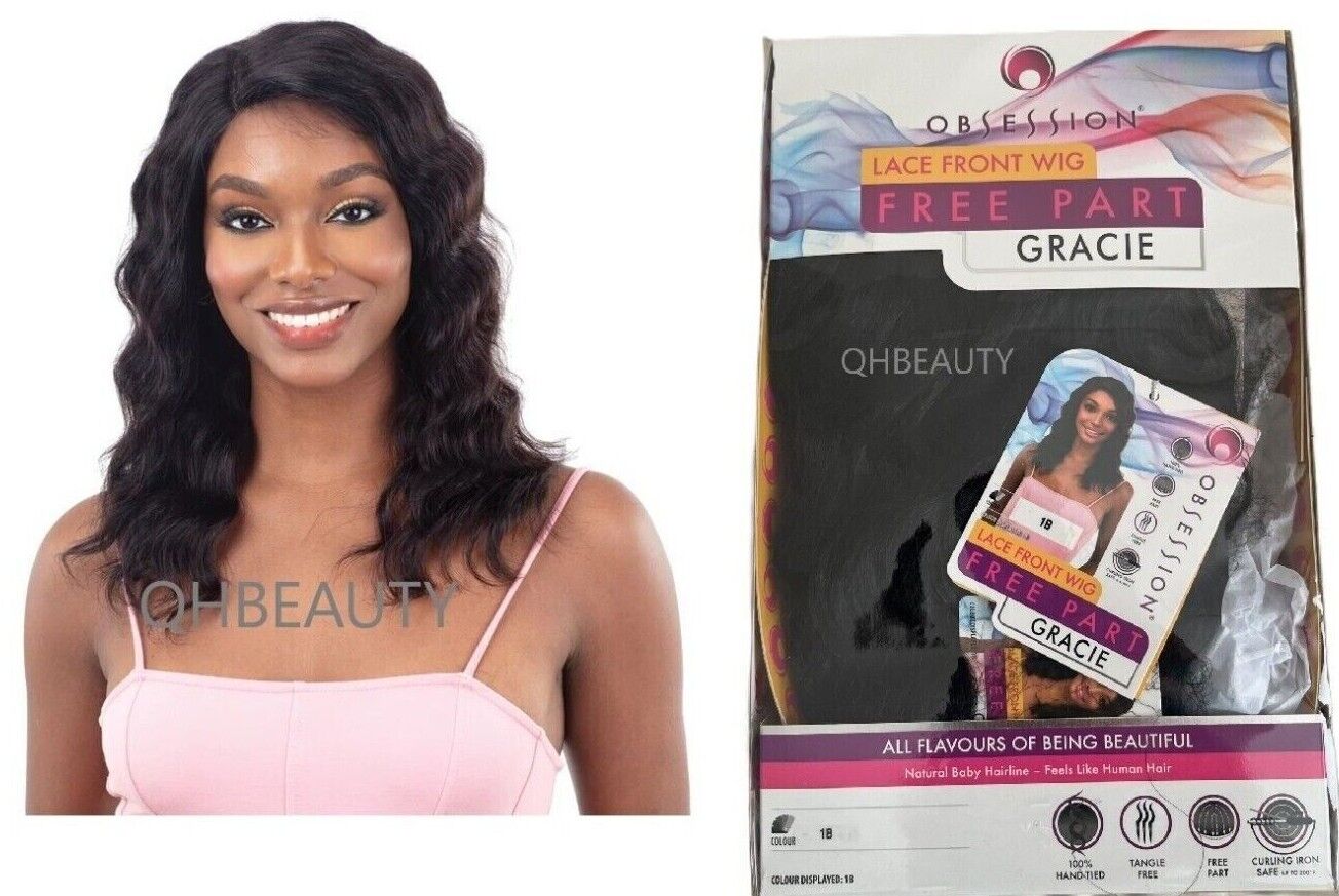 Obsession Synthetic Lace Front Free Part 100% Hand Tied Curly Hair Wig - GRACIE