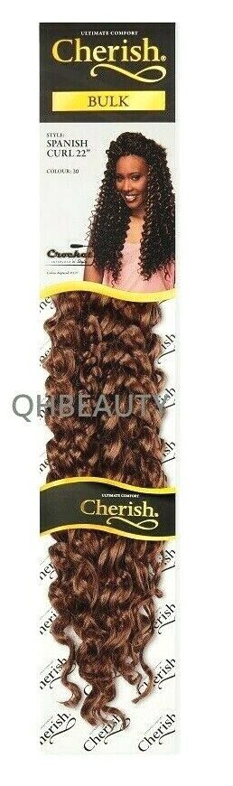 Cherish Bulk Synthetic Long Curly Hair Extension Braid - Spanish Curl 22 Inch