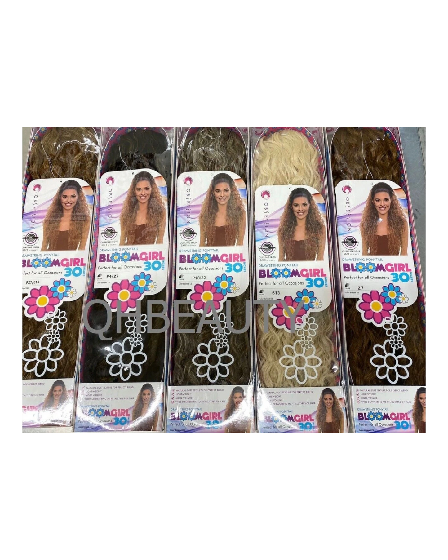 OBSESSION SYNTHETIC DRAWSTRING CURLY LONG HAIR PONYTAIL - BLOOM GIRL 20''  30''