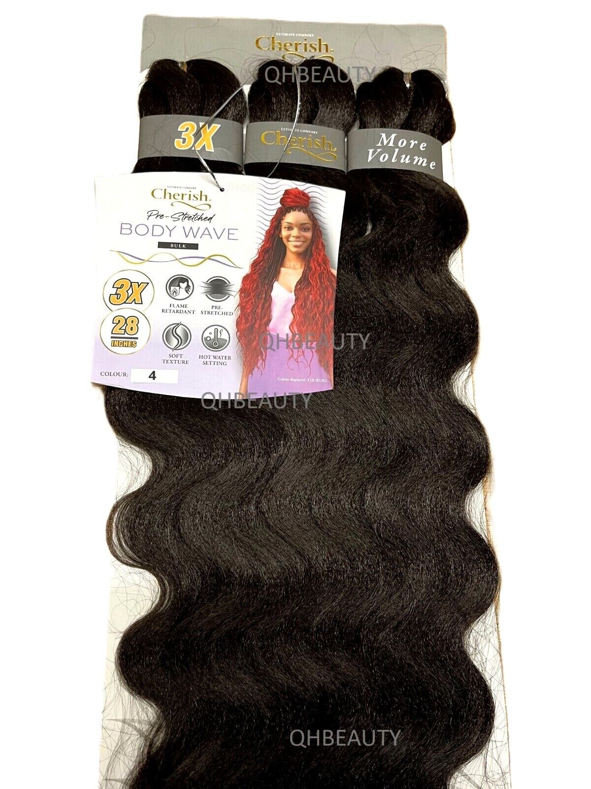 Cherish Synthetic Pre-Stretched Curly Braid Bulk Hair Extension - BODY WAVE 28''