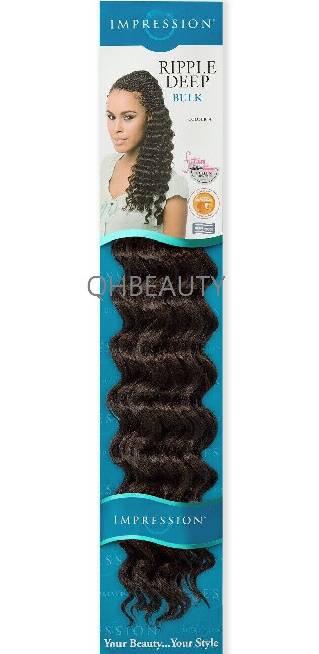 IMPRESSION SYNTHETIC HAIR EXTENSION CROCHET CURLY BRAID - RIPPLE DEEP 20 INCH