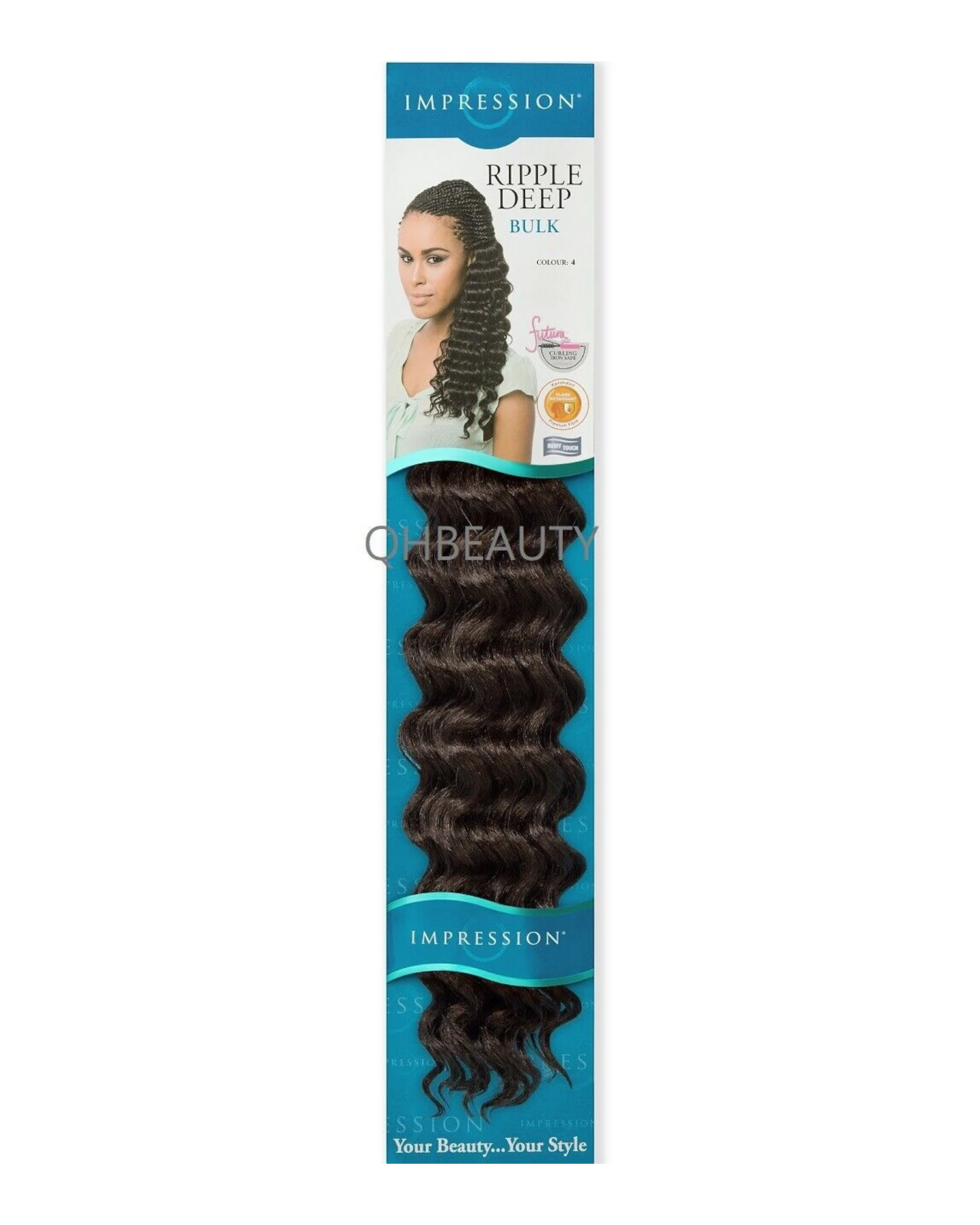 IMPRESSION SYNTHETIC HAIR EXTENSION CROCHET CURLY BRAID - RIPPLE DEEP 20 INCH