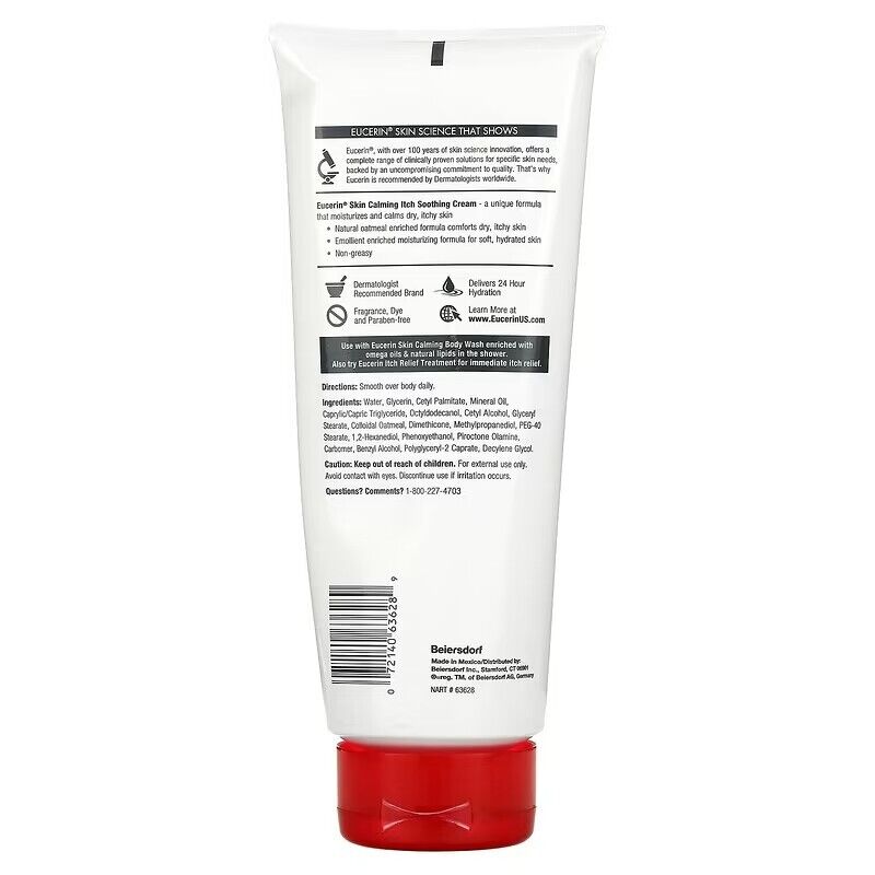 Eucerin, Skin Calming Creme, Dry, Itchy Skin, Fragrance Free, 14 oz (396 g)