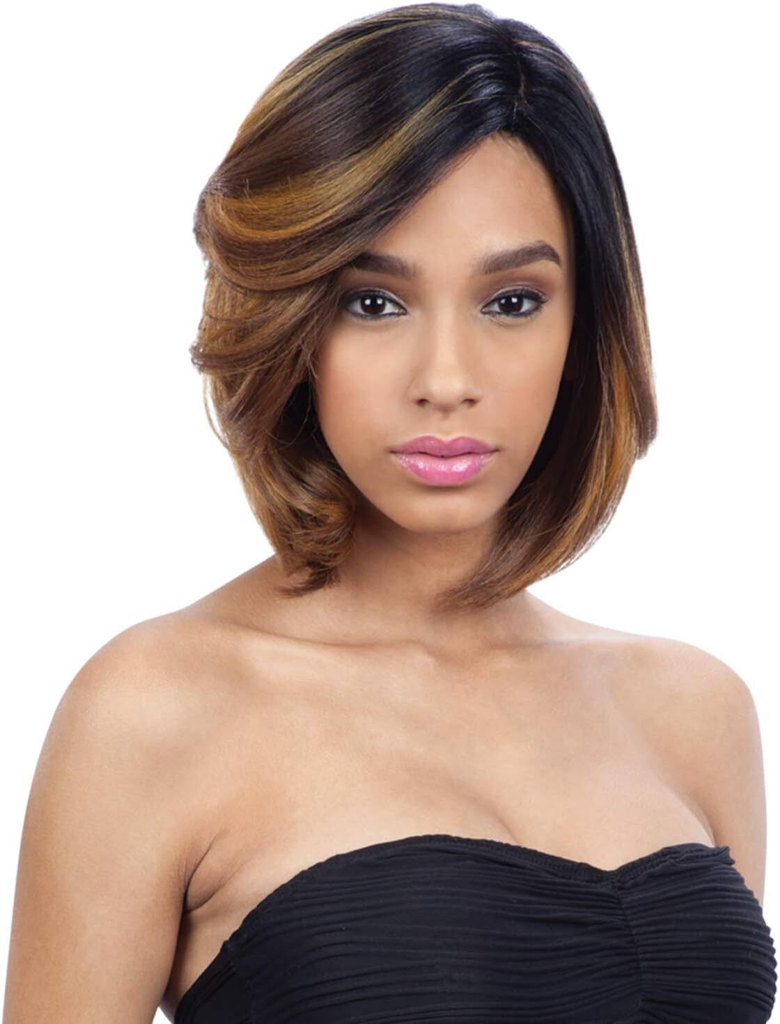 FreeTress Equal Synthetic Premium Delux Short Straight Bob Style Hair Wig - SIA
