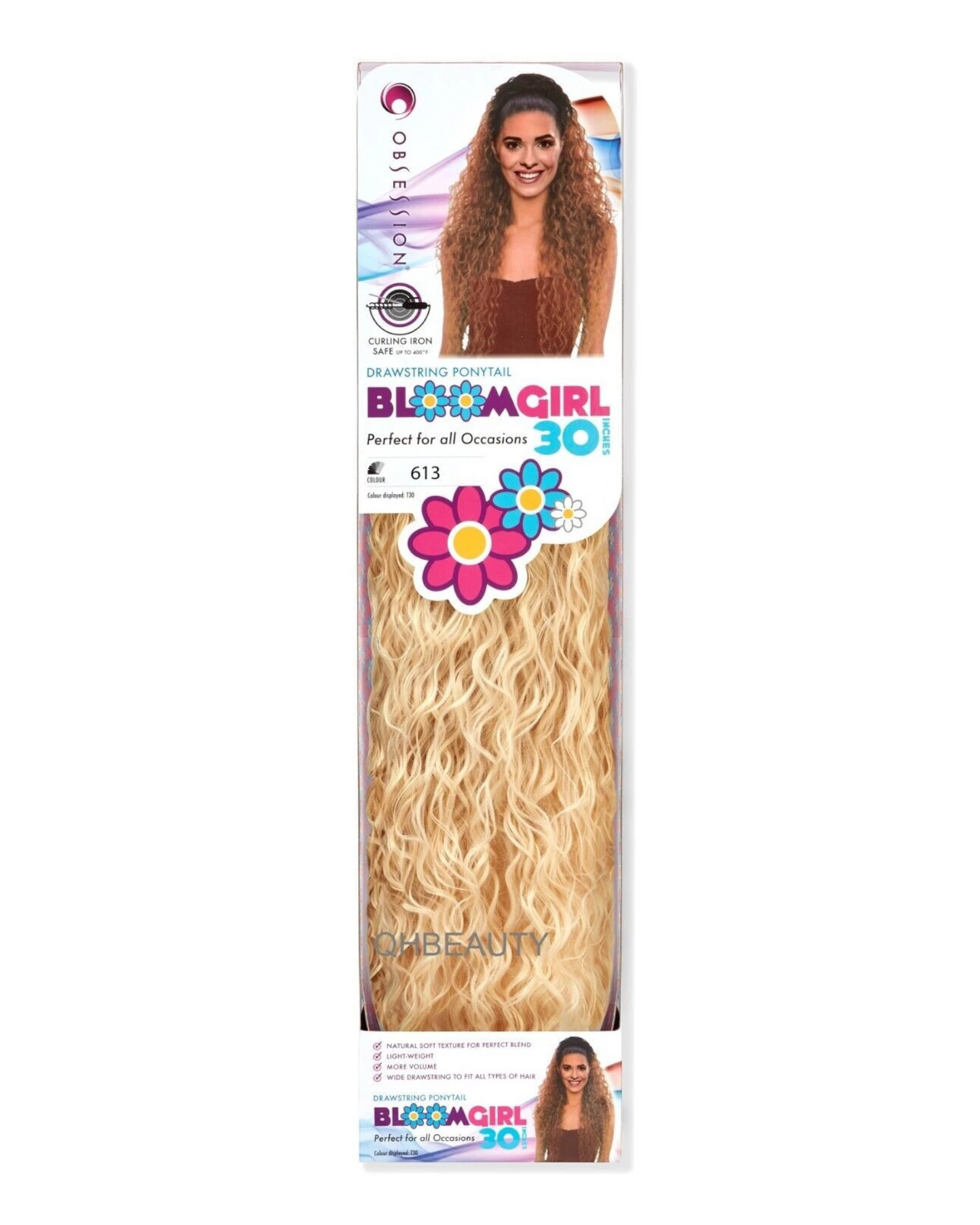 OBSESSION SYNTHETIC DRAWSTRING CURLY LONG HAIR PONYTAIL - BLOOM GIRL 20''  30''