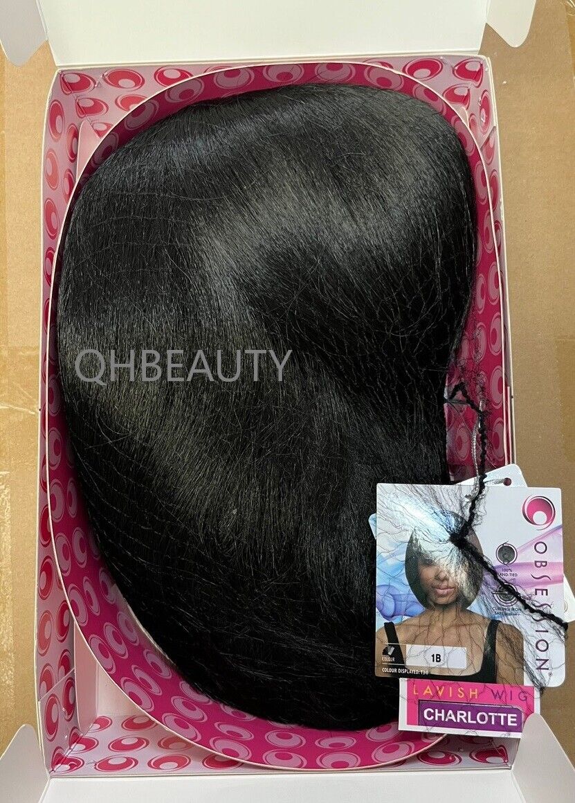 Obsession Synthetic Lavish Straight Bob Bangs 100% Hand Tied Hair Wig  CHARLOTTE