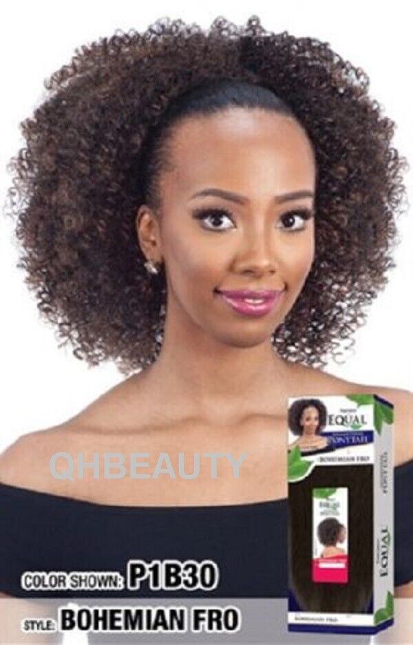 SNG FREETRESS EQUAL SYNTHETIC DRAWSTRING CURLY AFRO HAIR PONYTAIL- BOHEMIAN FRO