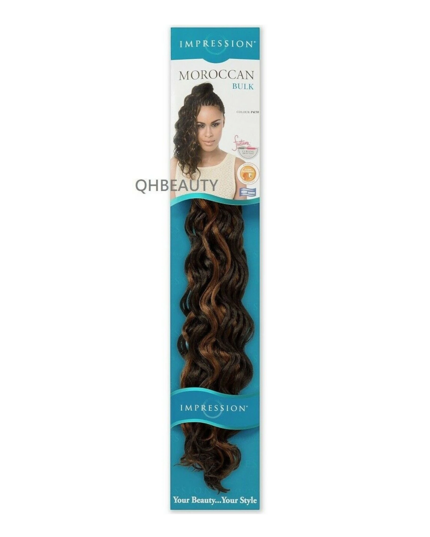 IMPRESSION SYNTHETIC CURLY CROCHET HAIR EXTENSION BRAIDS - MOROCCAN BULK 20 INCH