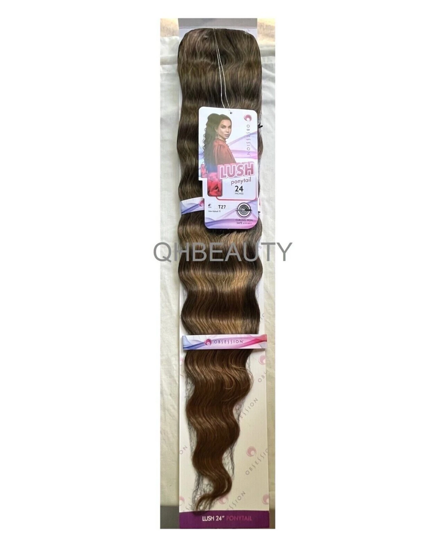 OBSESSION SYNTHETIC DRAWSTRING BODY WAVE CURLY  HAIR PONYTAIL - LUSH 24 INCHES