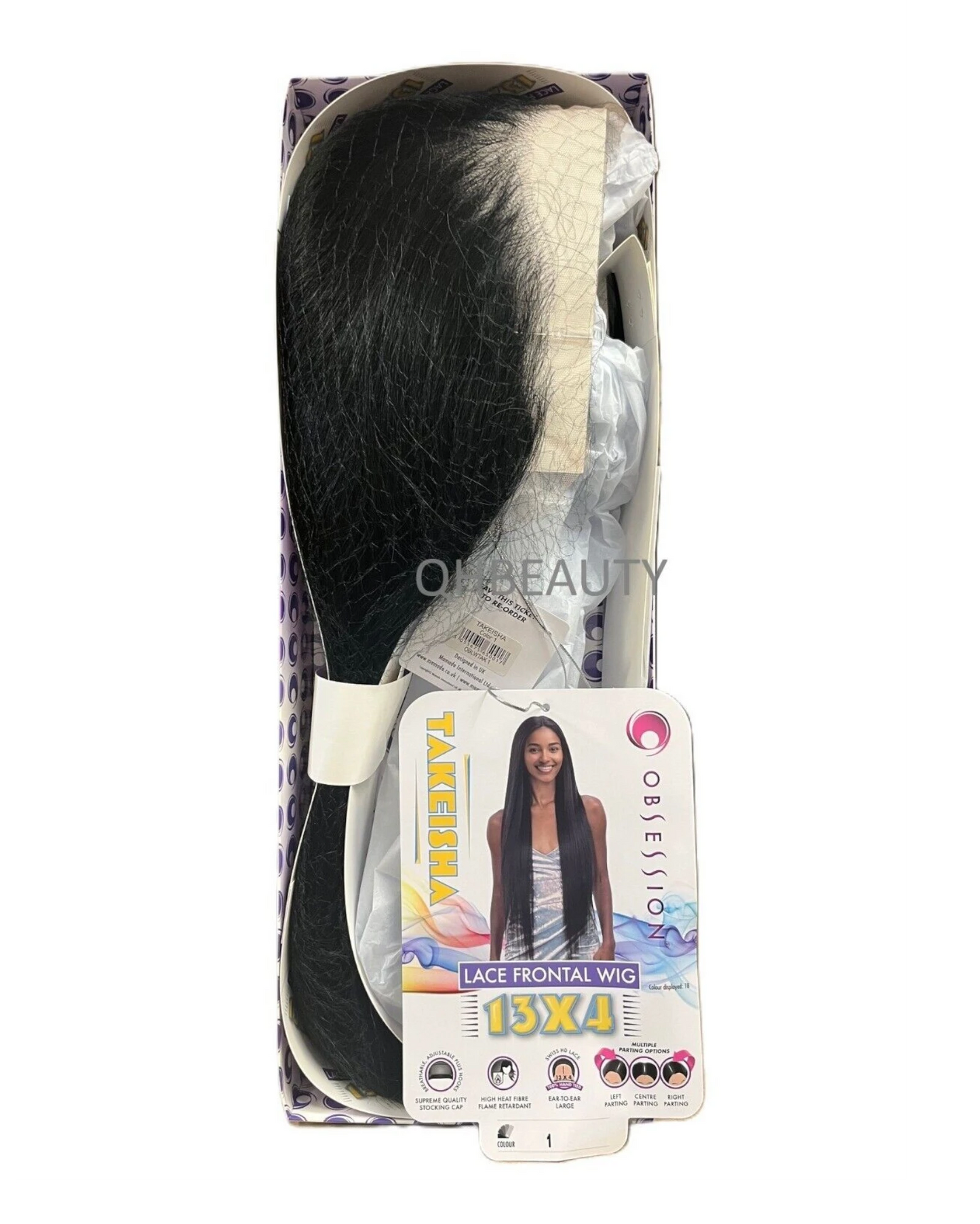 Obsession Synthetic Swiss HD Lace Front Free Part Long Yaki Hair Wig - TAKEISHA