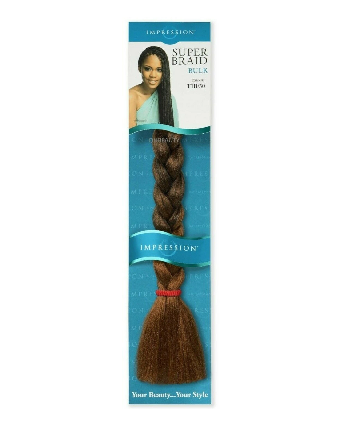 Impression Synthetic Natural Long Ultra Crochet Hair Extensions Super Braid 86"