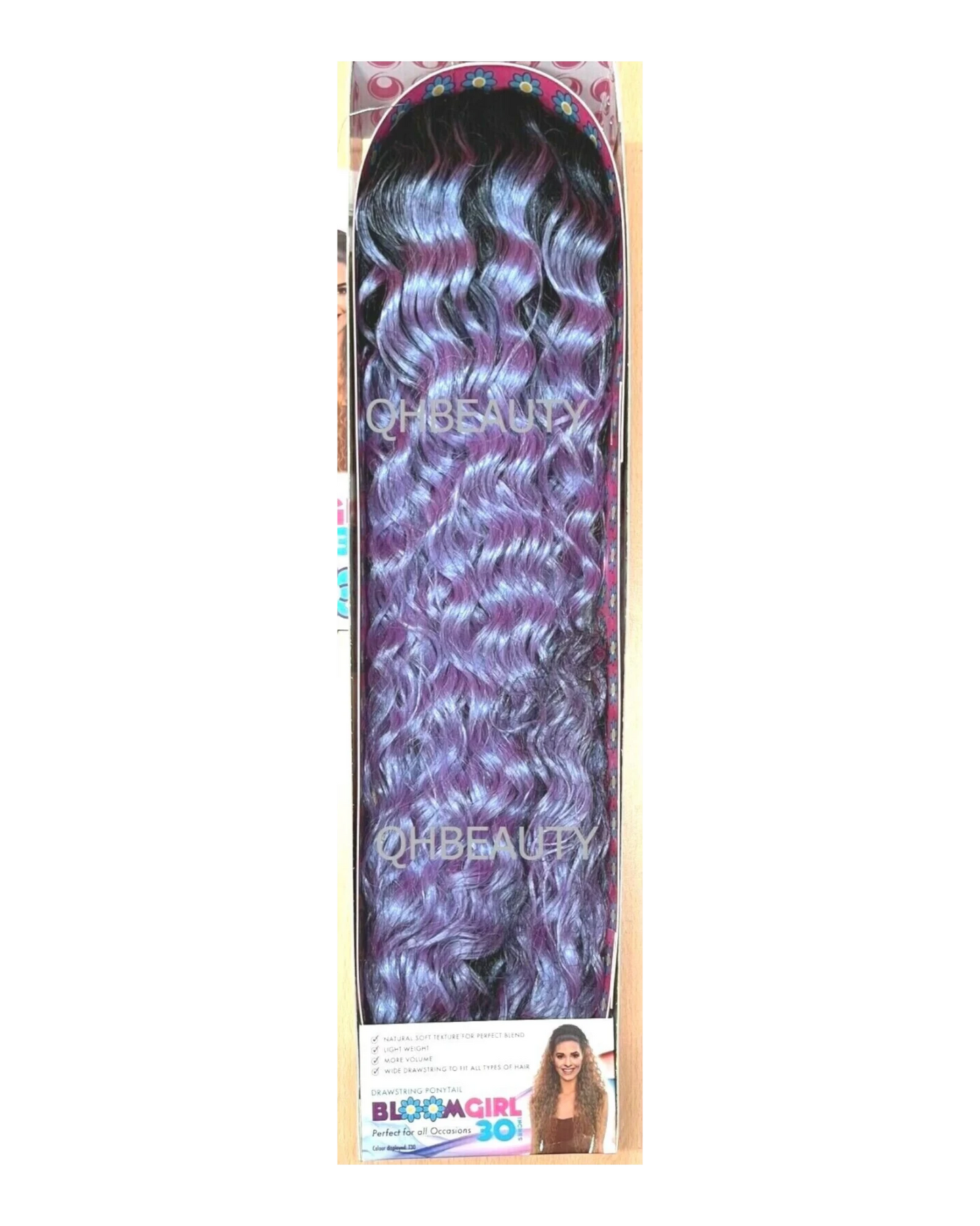 OBSESSION SYNTHETIC DRAWSTRING CURLY LONG HAIR PONYTAIL - BLOOM GIRL 30 INCH