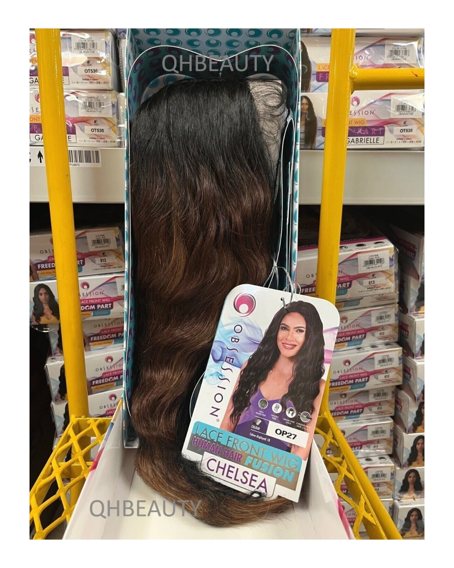 OBSESSION LACE FRONT HUMAN HAIR FUSION NATURAL BODWAVE CURLY HAIR WIG - CHELSEA