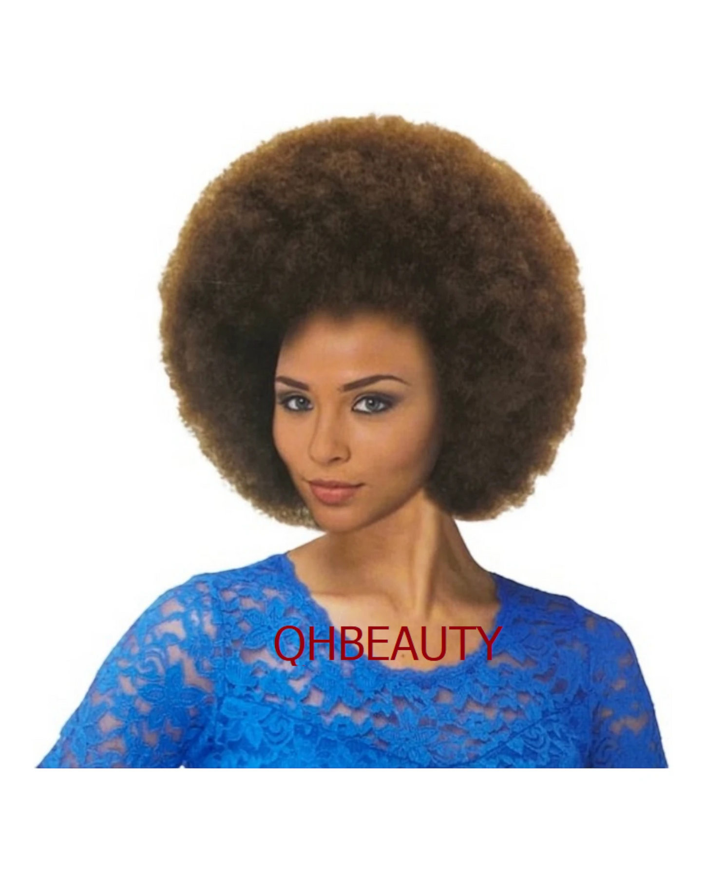 Impression Synthetic Hand Made Cuban Afro Curl Style Hair Wig - AFRO