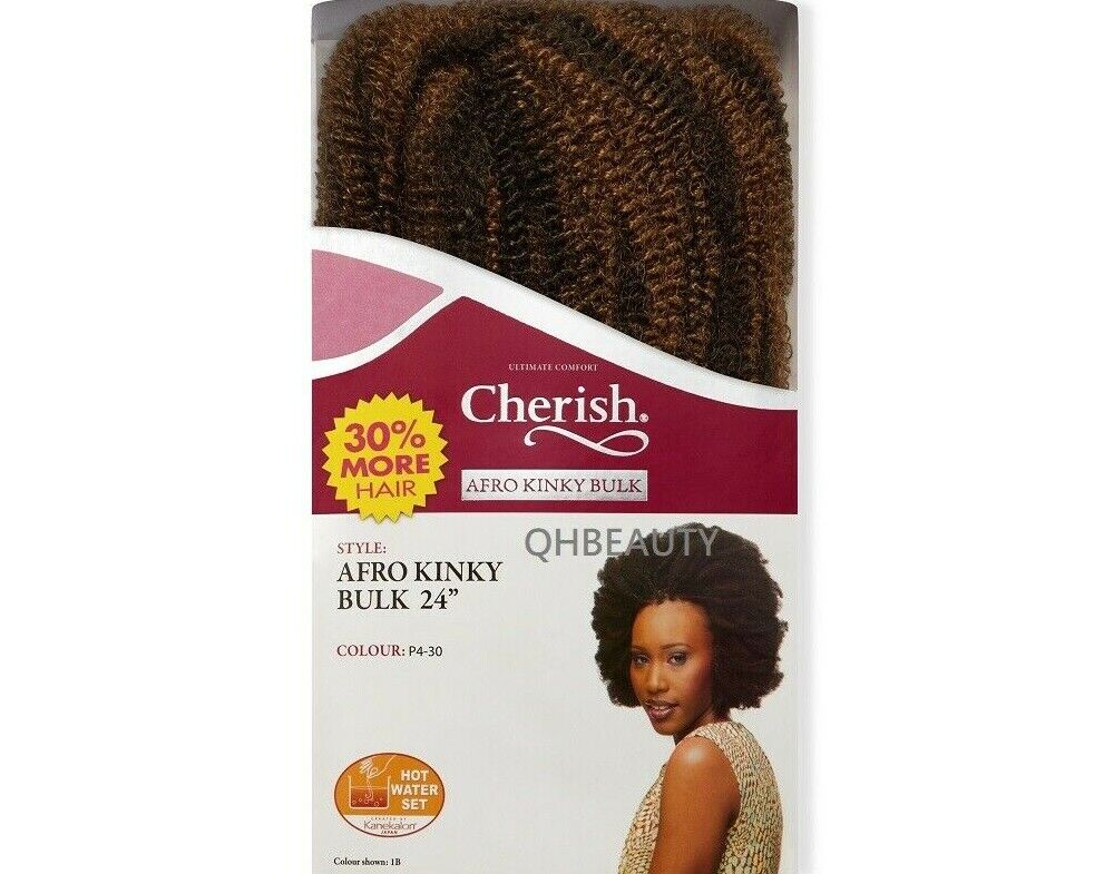 CHERISH SYNTHETIC BULK BRAIDING CROCHET NEW HAIR EXTENSIONS - AFRO KINKY 24 INCH