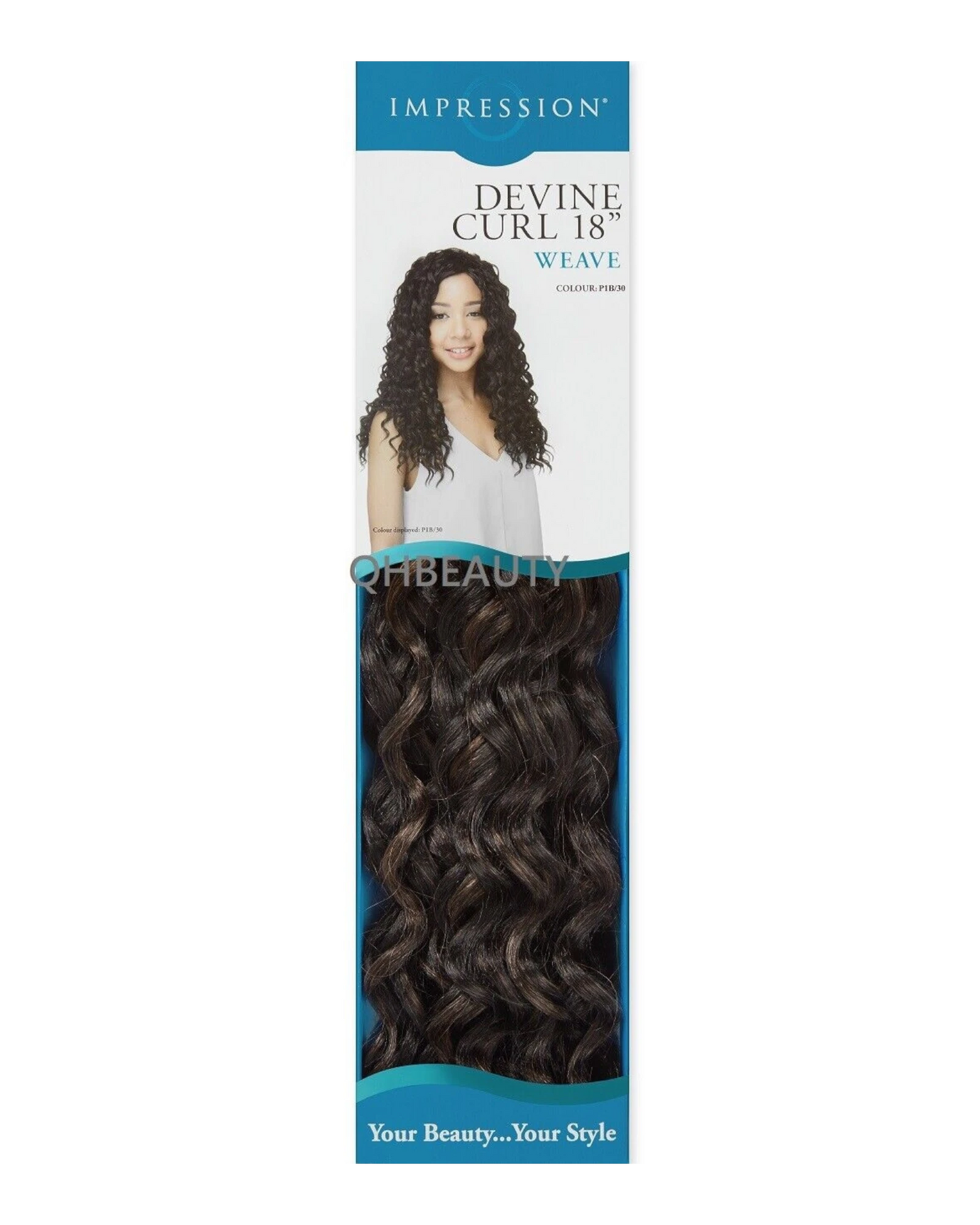 IMPRESSION SYNTHETIC CURLY LONG HAIR EXTENSION WEAVE - DEVINE CURL 18 INCH