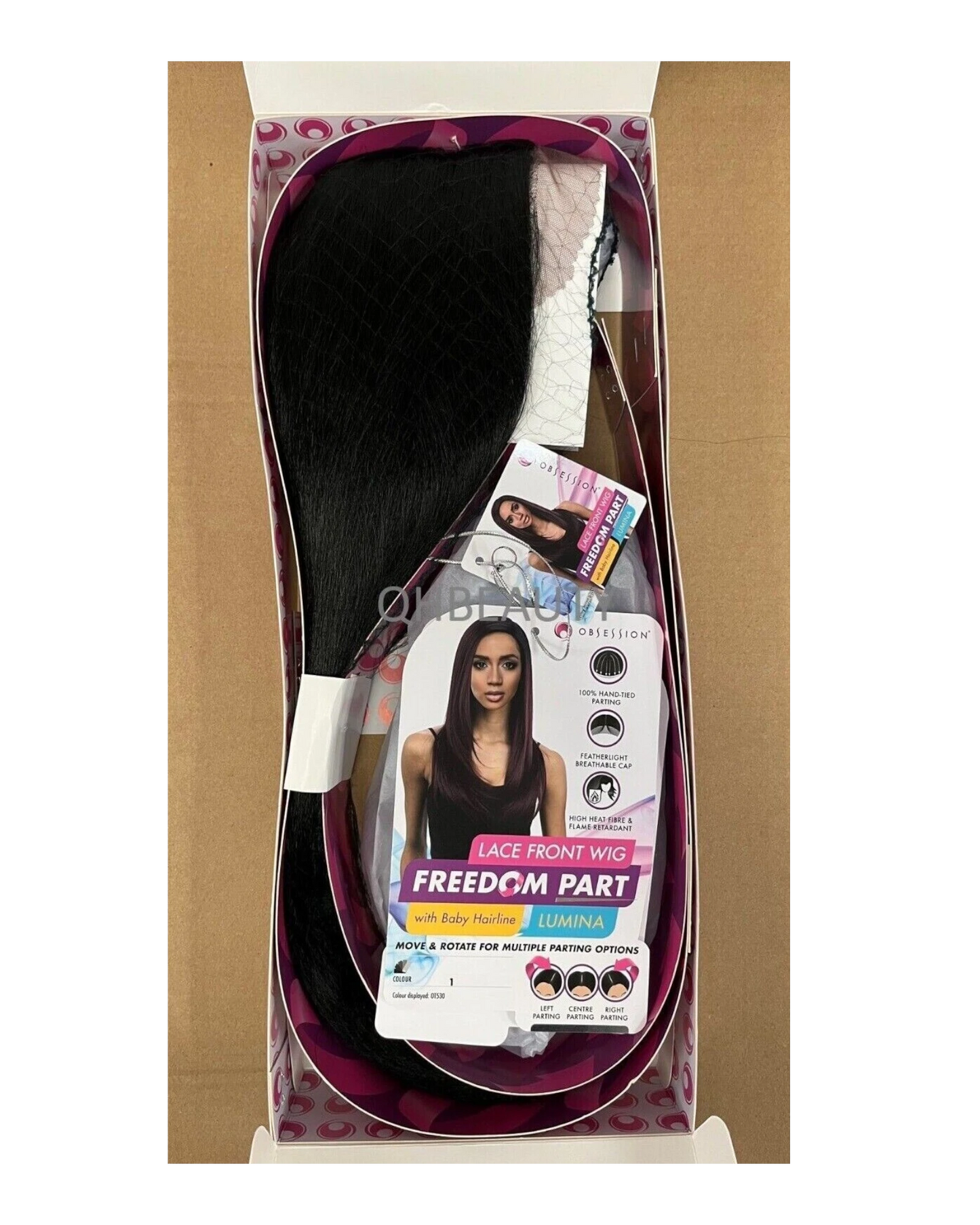 Obsession Synthetic Lace Front Free Part Hand Tied Straight Hair Wig - LUMINA