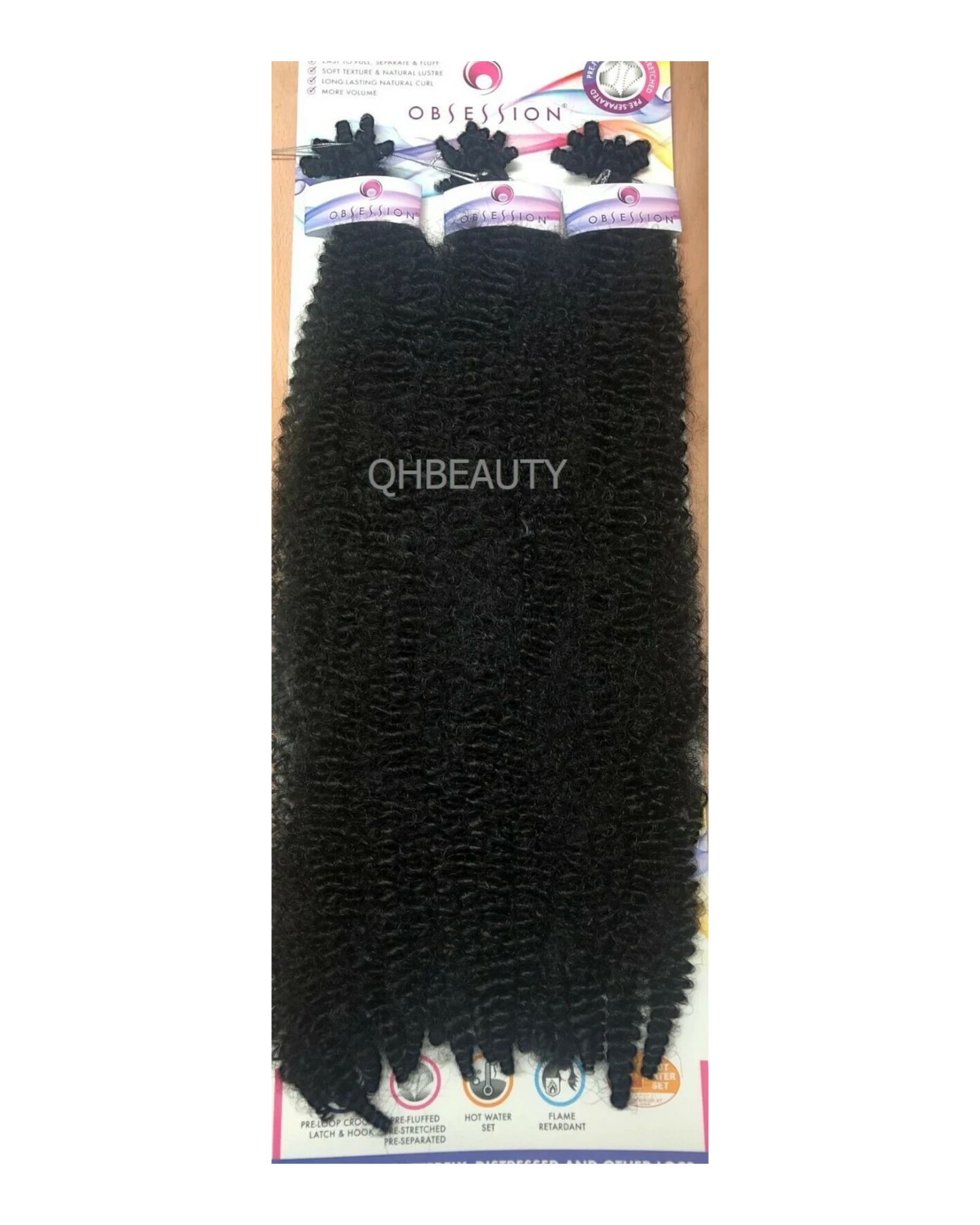 OBSESSION SYNTHETIC CROCHET SOFT BRAID 3X PRE-FLUFFED - POPPIN TWIST 16'' & 20"
