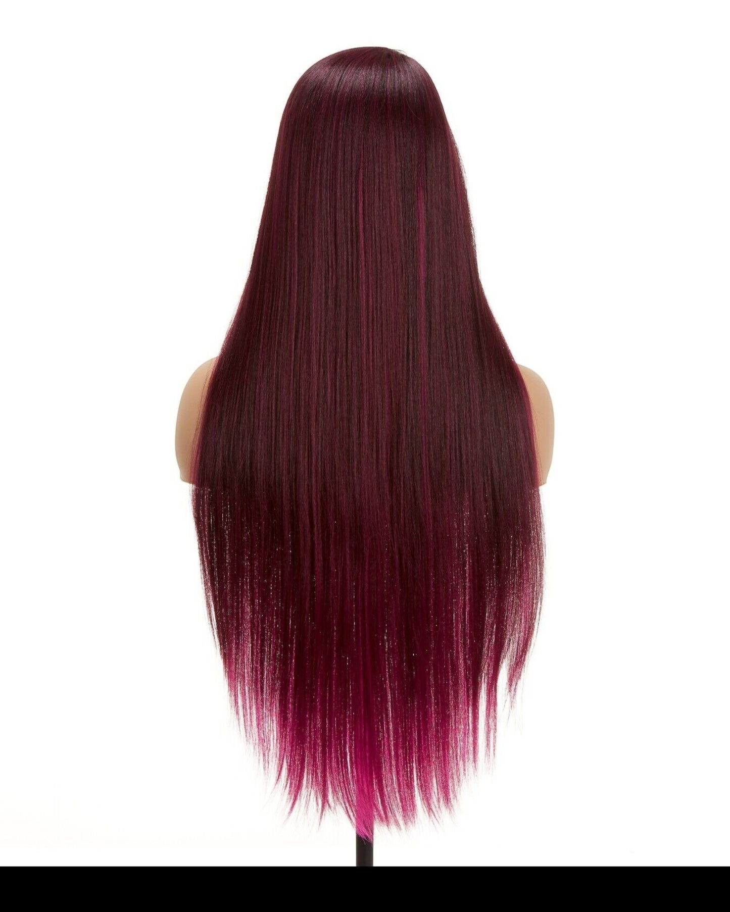 Impression Synthetic Invisible L Part Lace Long Yaky Straight Hair Wig -- RAVEN
