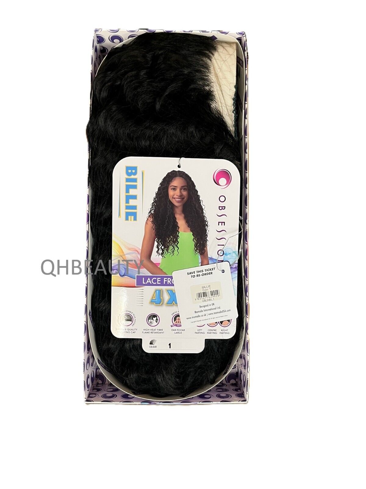 Obsession Synthetic Swiss HD 4x4 Lace Front Free Part Curly Hair Wig - BILLIE