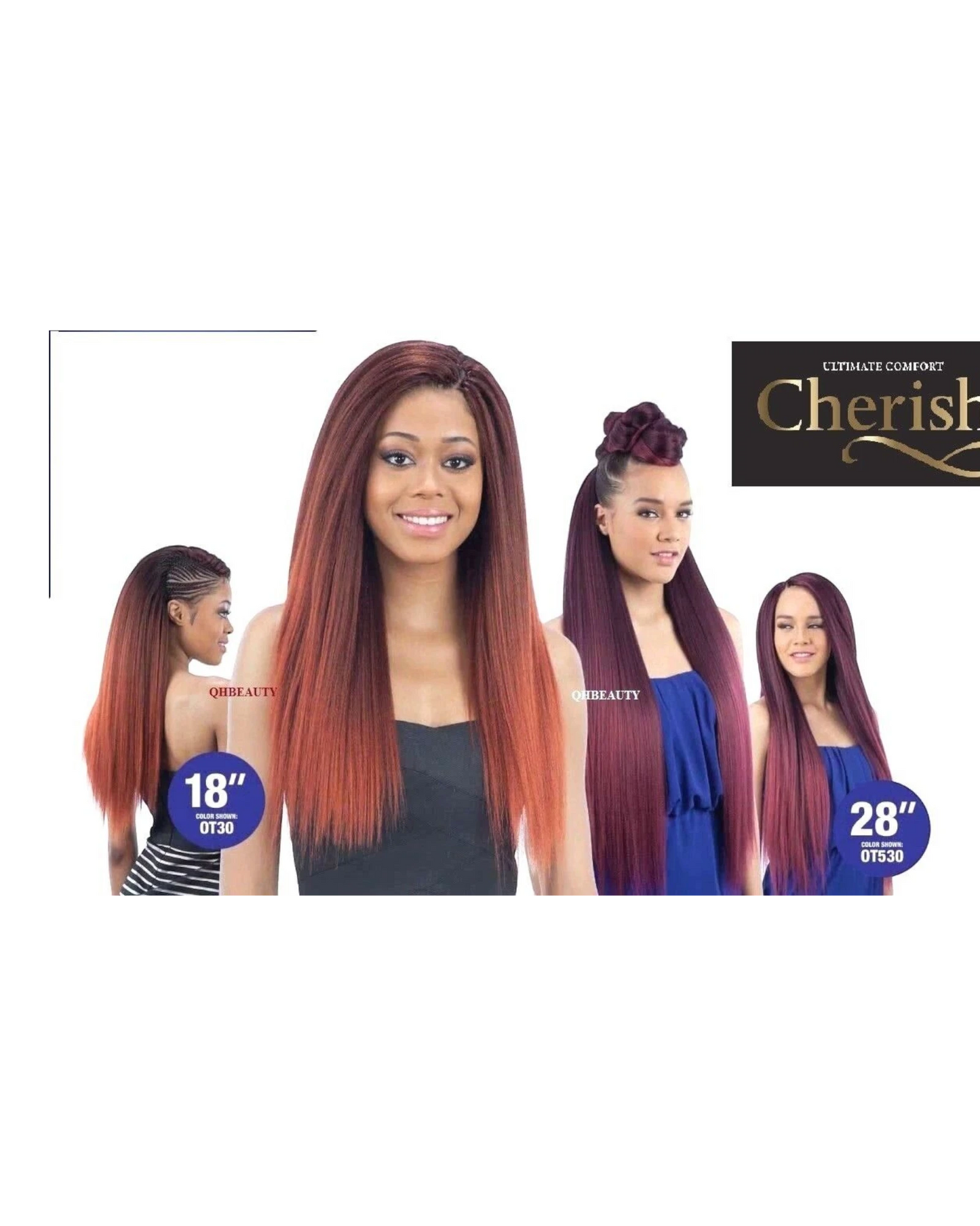 CHERISH SYNTHETIC YAKY LONG STRAIGHT HAIR EXTENSIONS 2 X YAAS BRAIDS 20'' - 28''