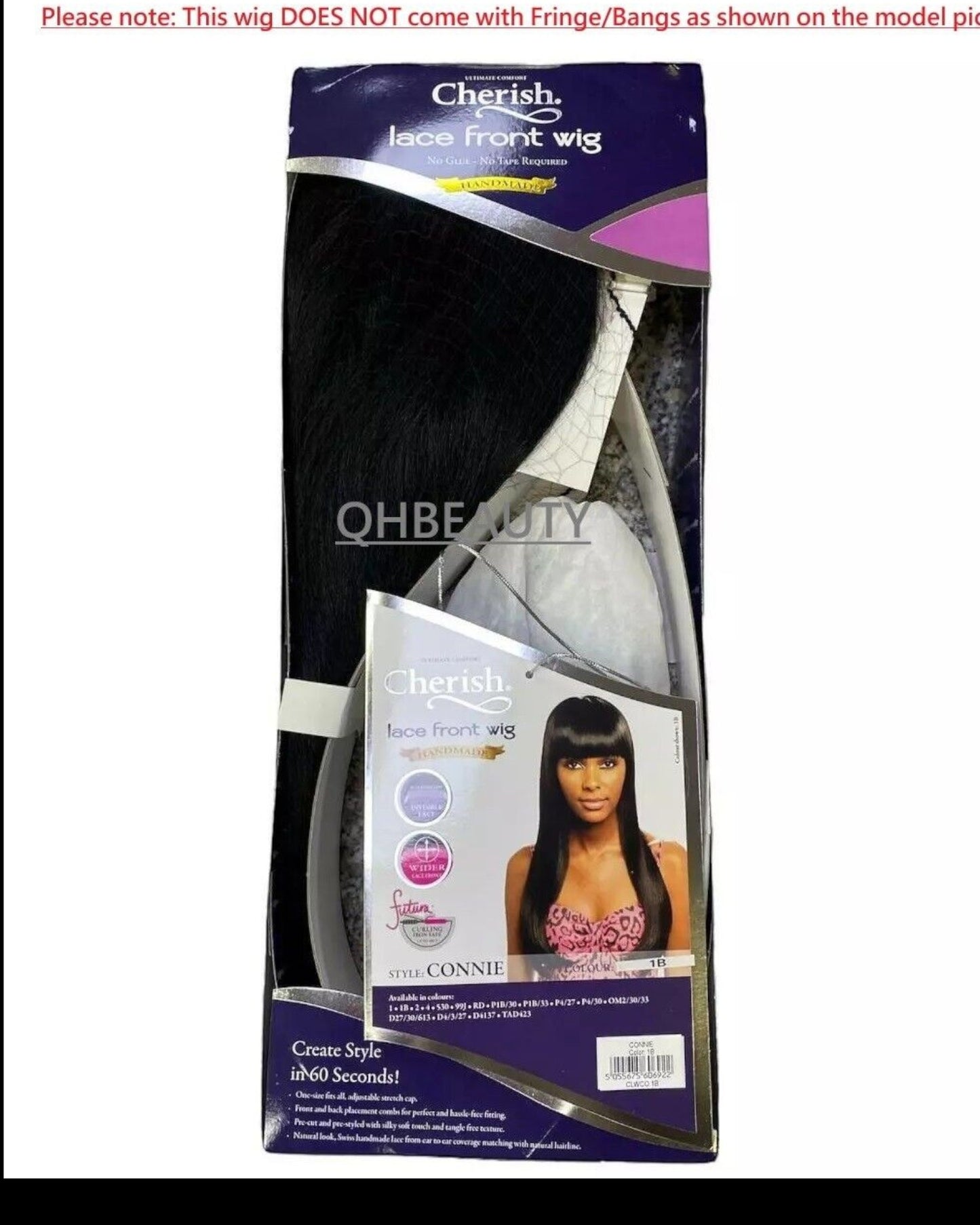 Cherish Synthetic Handmade Straight Invisible Wider Lace Front Hair Wig - CONNIE