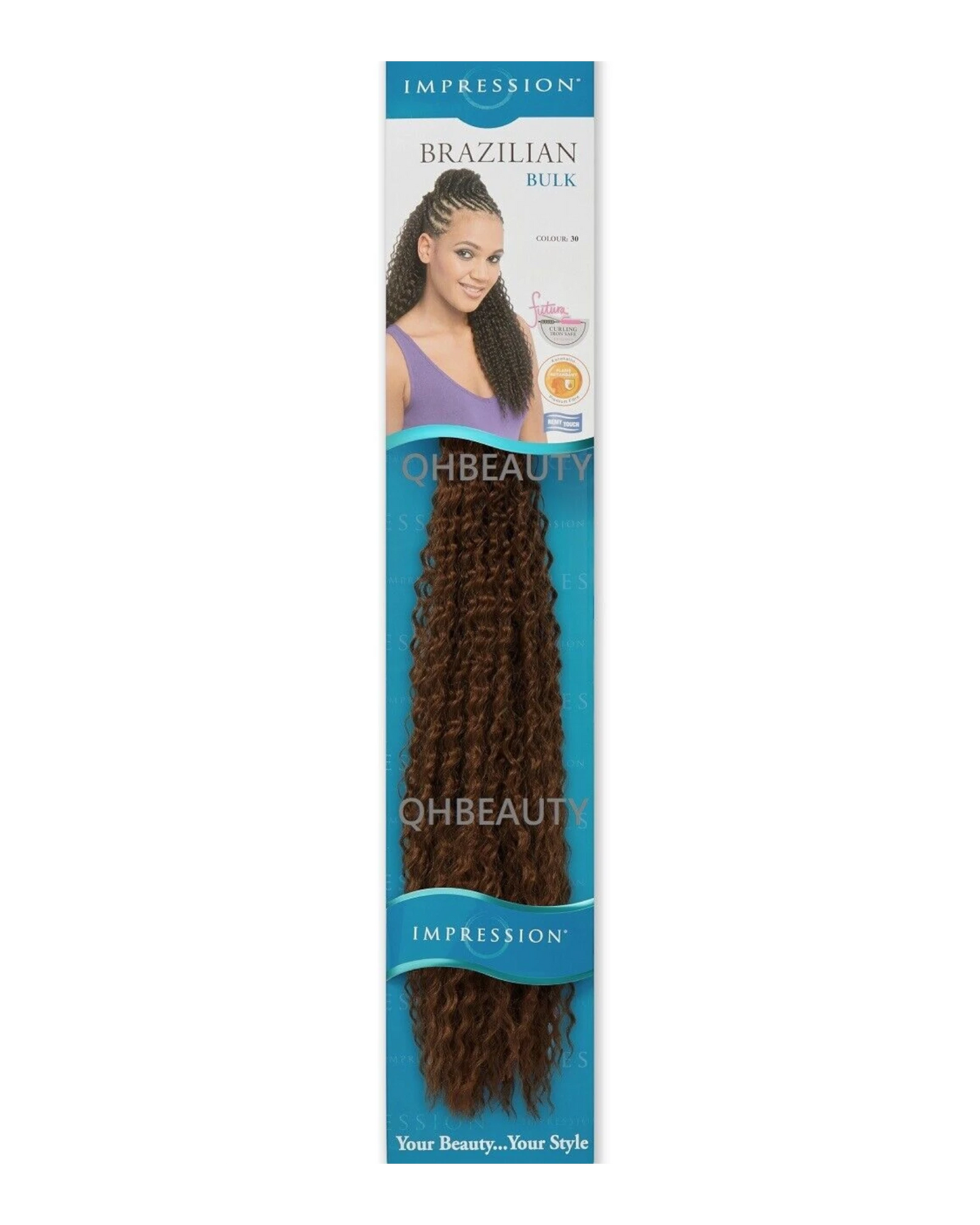 IMPRESSION SYNTHETIC CROCHET LONG HAIR EXTENSION BRAIDS - BRAZILIAN 20 INCH