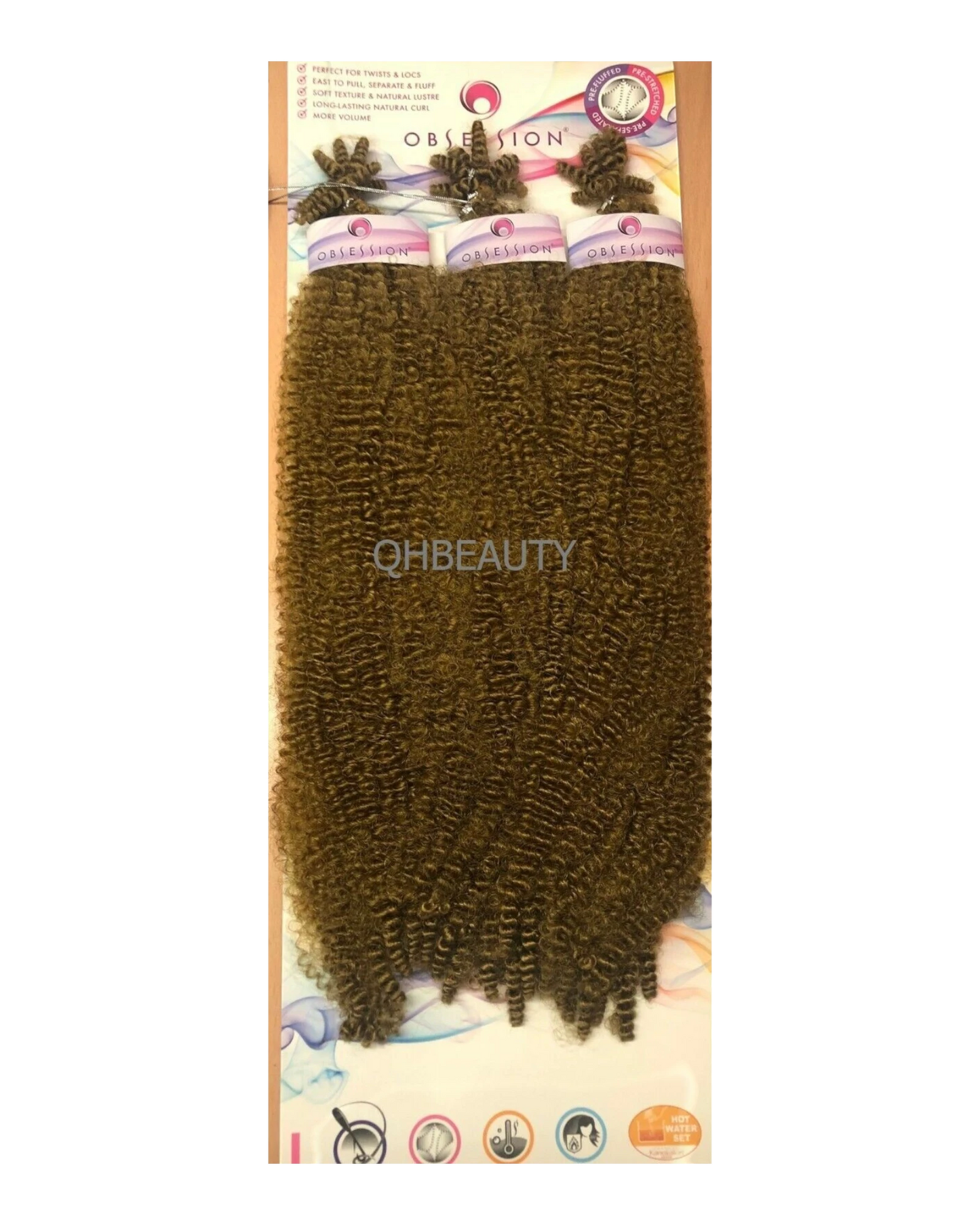 OBSESSION SYNTHETIC CROCHET BRAID 3X PRE-FLUFFED - POPPIN TWIST 28 INCHES