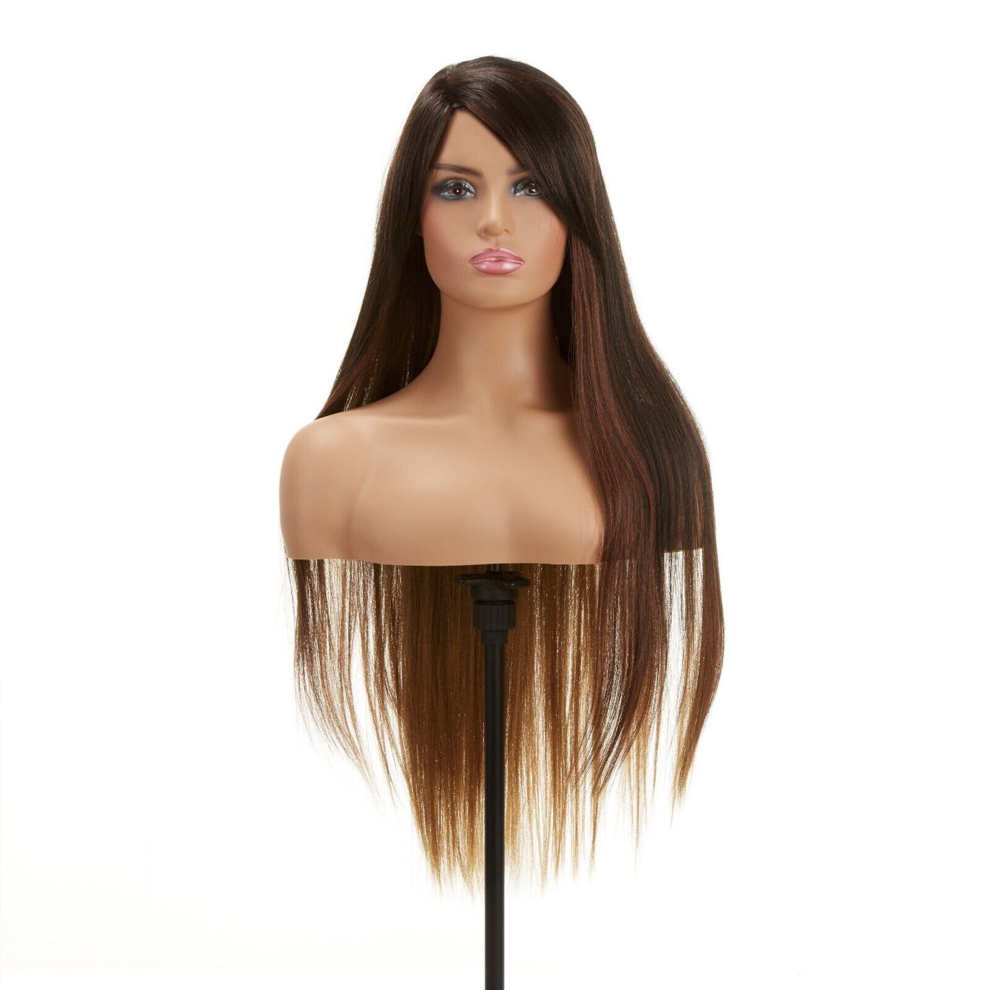 Impression Synthetic Invisible L Part Lace Long Yaky Straight Hair Wig -- RAVEN