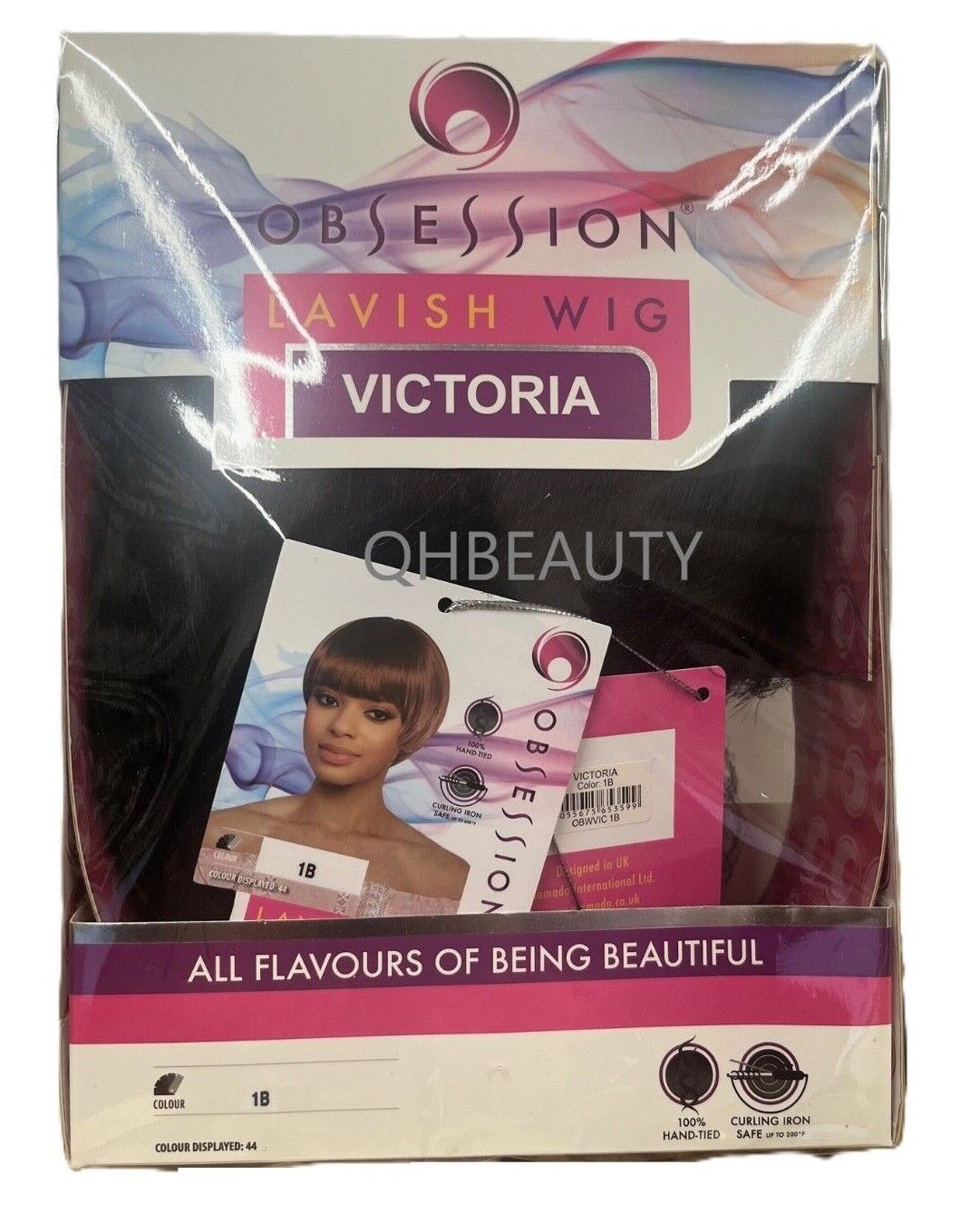 Obsession Synthetic Lavish Straight Bob Bangs 100% Hand Tied Hair Wig  VICTORIA