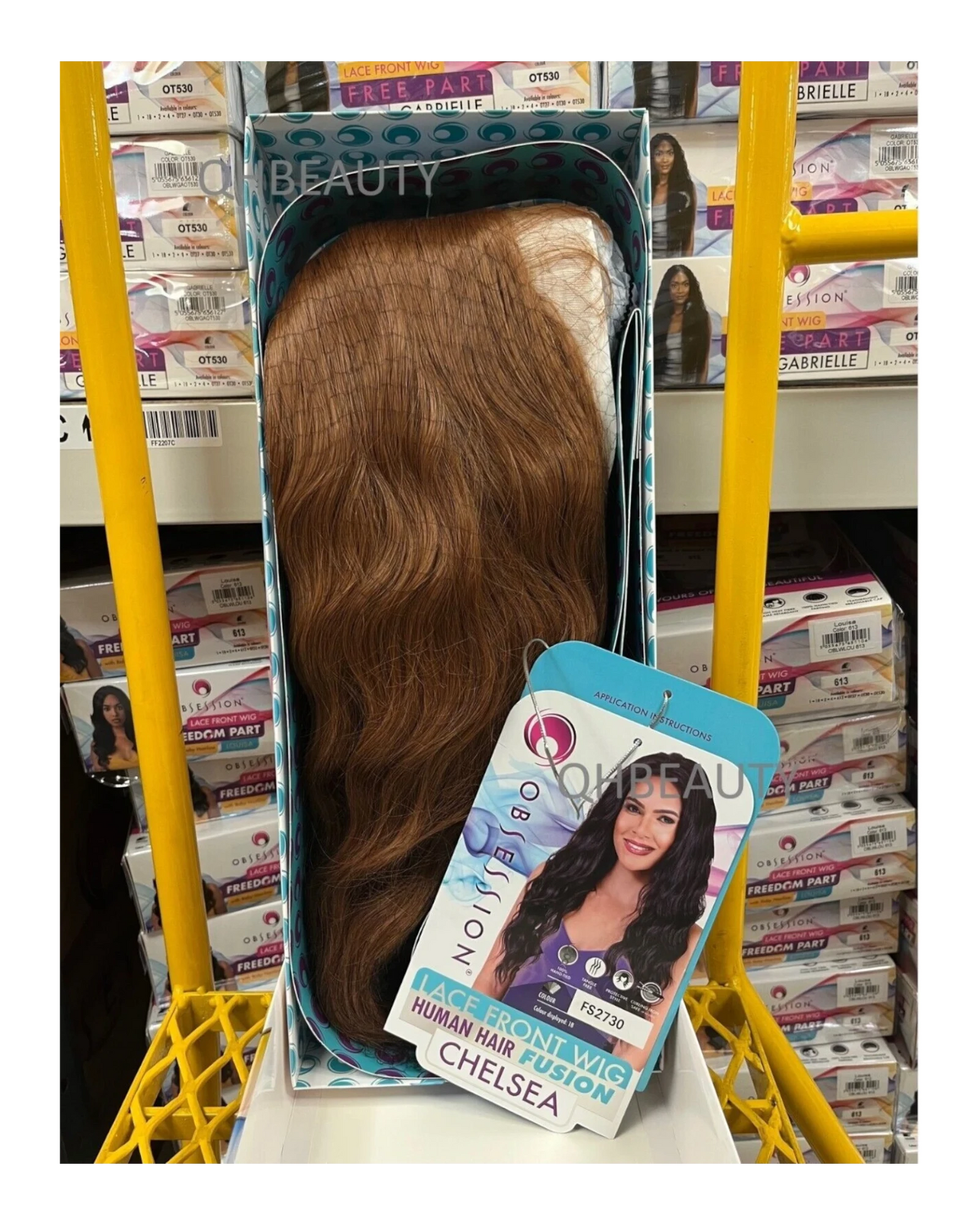 OBSESSION LACE FRONT HUMAN HAIR FUSION NATURAL BODWAVE CURLY HAIR WIG - CHELSEA