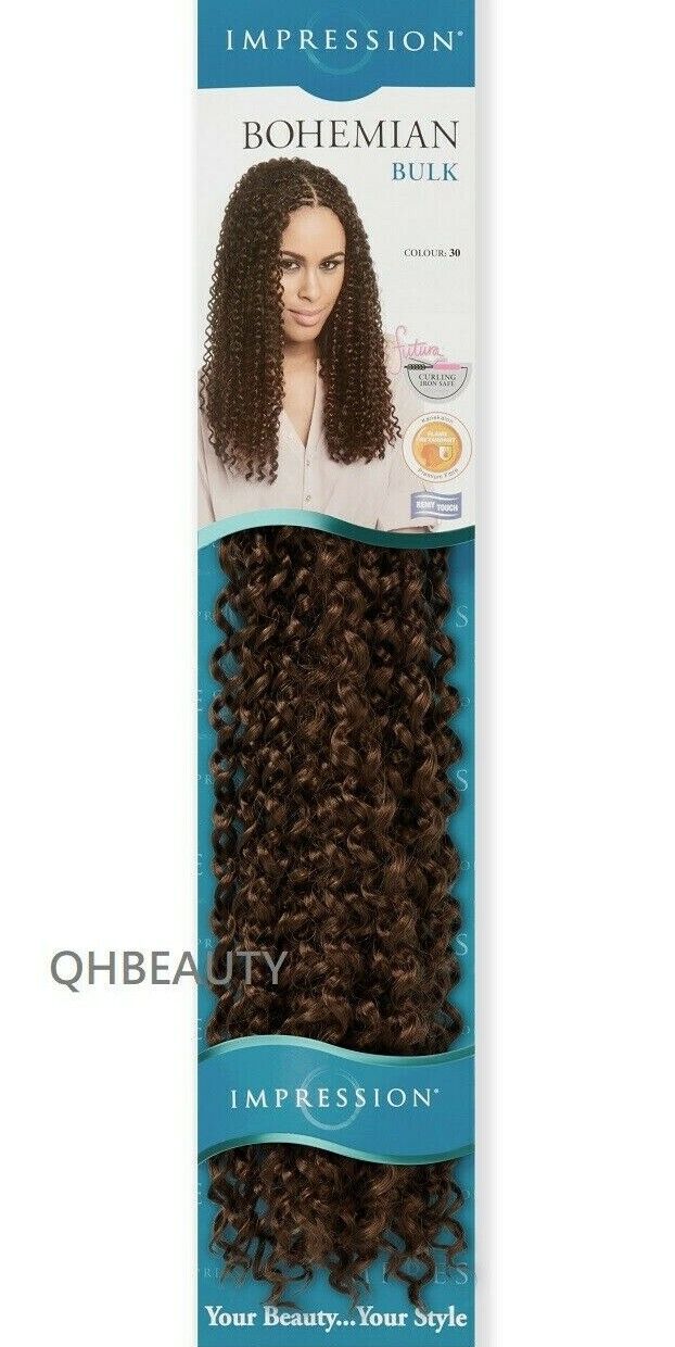 IMPRESSION SYNTHETIC CROCHET CURLY BRAID HAIR EXTENSION - BOHEMIAN 20 INCHS