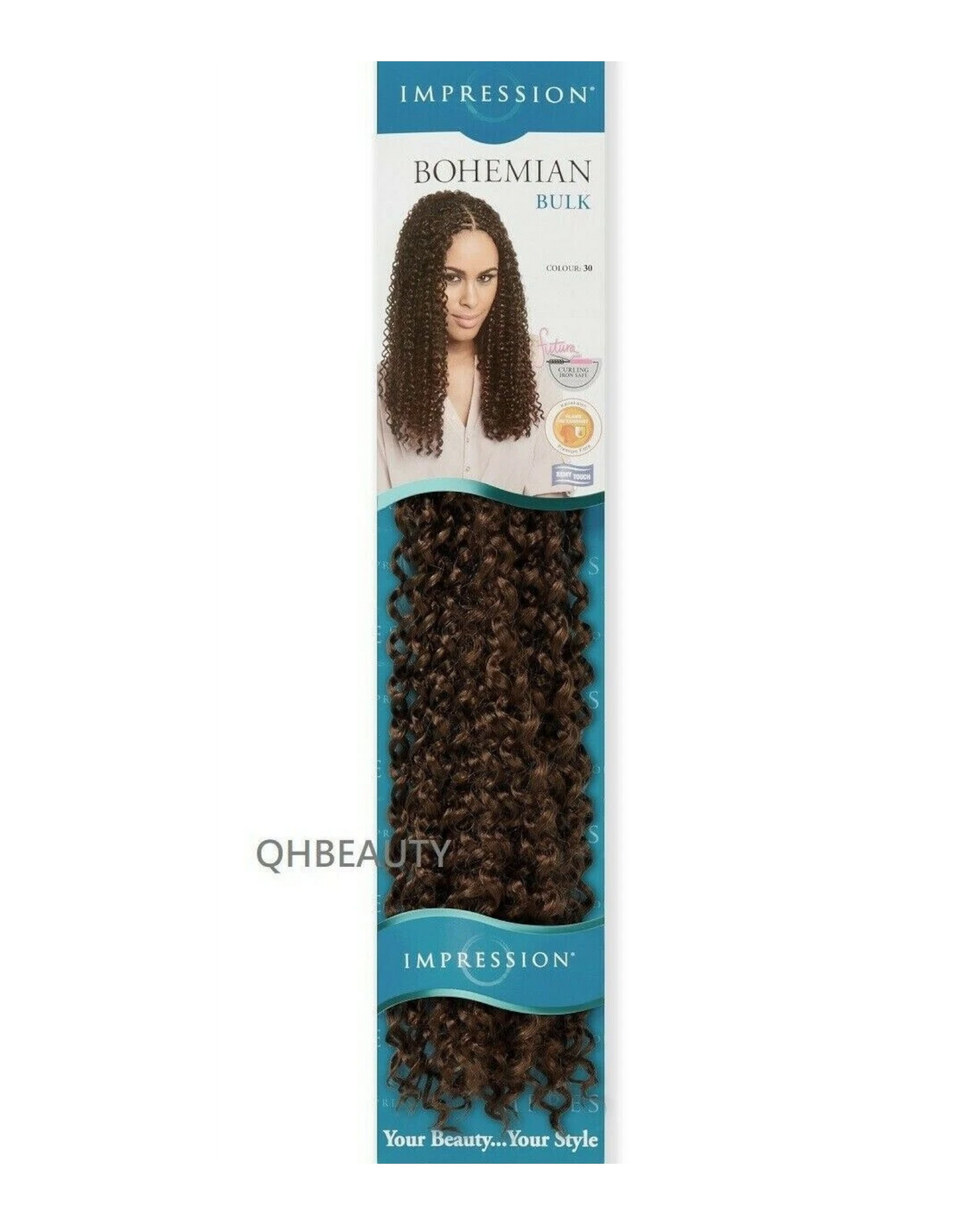 IMPRESSION SYNTHETIC CROCHET CURLY BRAID HAIR EXTENSION - BOHEMIAN 20 INCHS