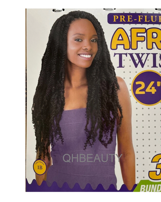 IMPRESSION SYNTHETIC CUBAN BRAIDING HAIR EXTENSION PRE FLUFFED - AFRO TWIST 24''