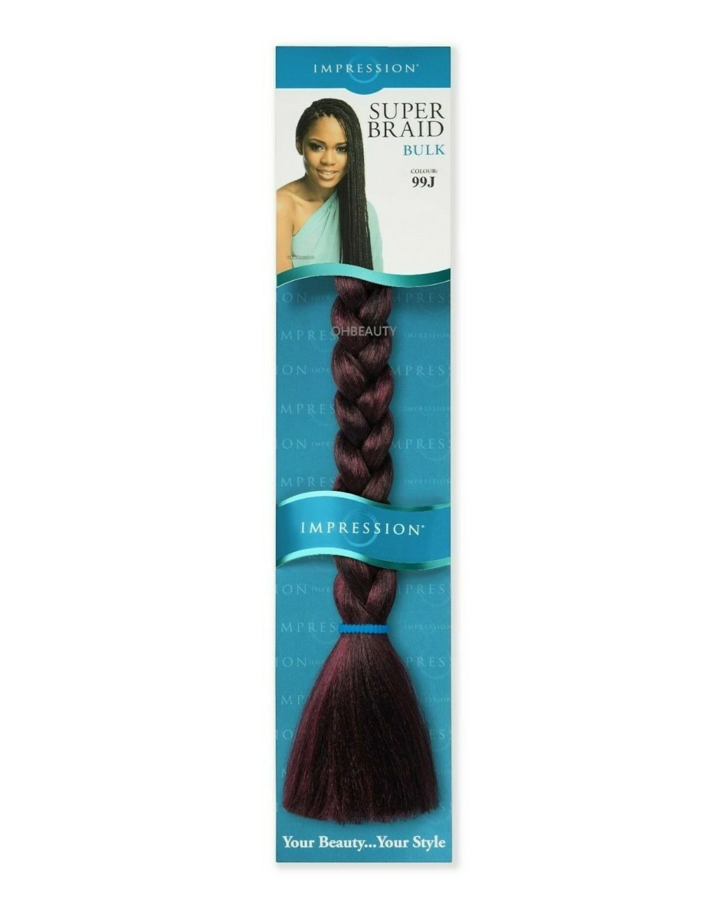 Impression Synthetic Natural Long Ultra Crochet Hair Extensions Super Braid 86"