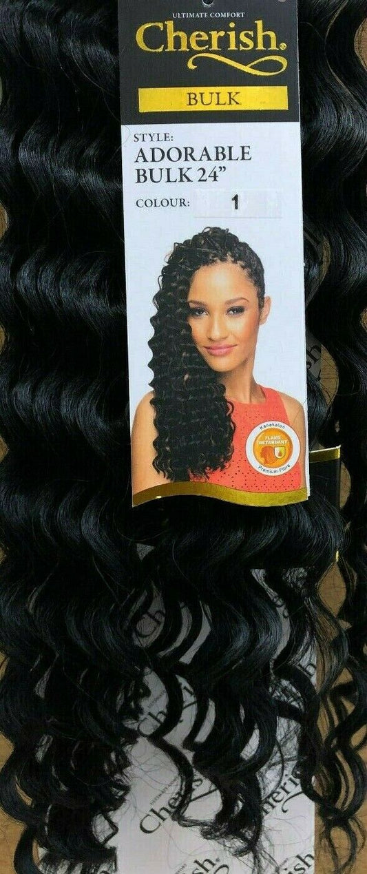 CHERISH SYNTHETIC LONG CURLY HAIR EXTENSION CROCHET BRAIDS - ADORABLE 24 inch