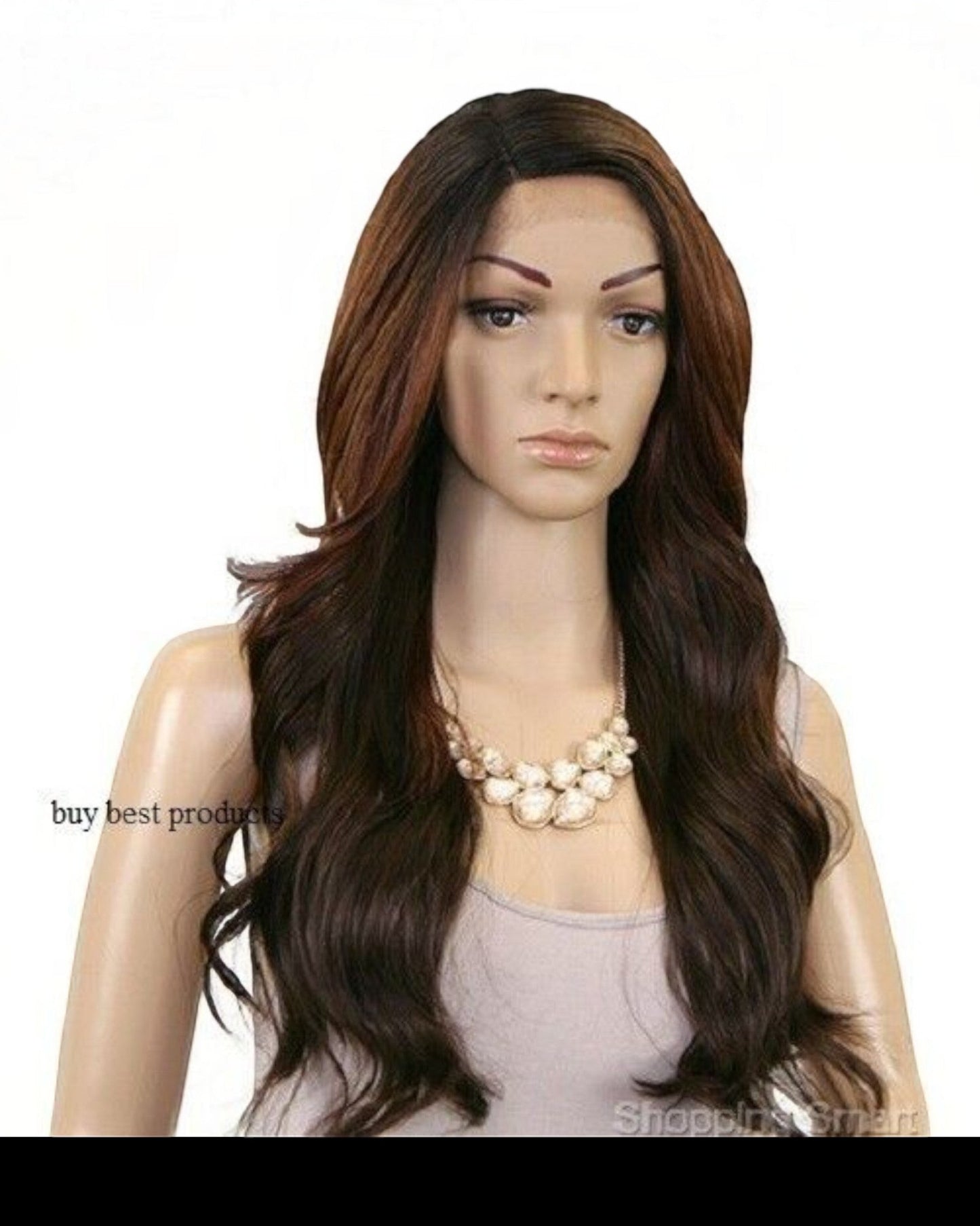 FreeTress Equal Synthetic Brazilian Natural L Part Lace Front Hair Wig - Danity