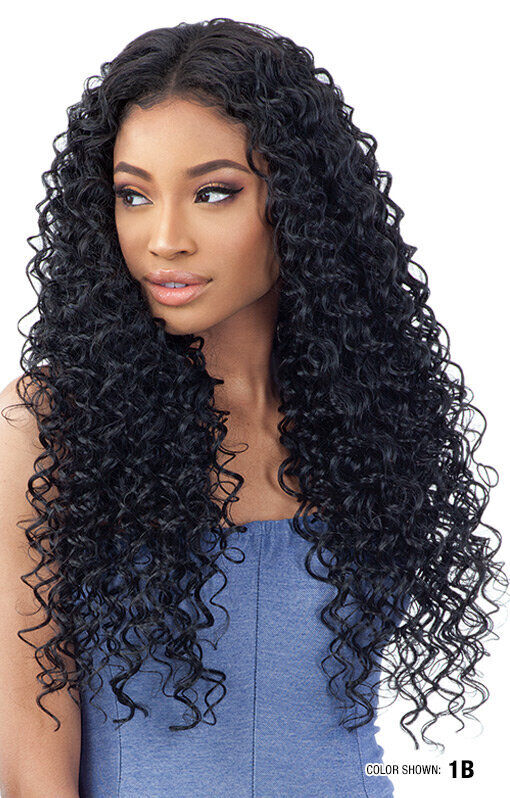 NaturALL SYNTHETIC LONG CURLY HAIR EXTENSION WEAVE - HAWAIIAN CURL 30 INCHES