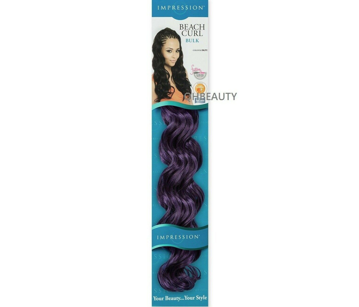 IMPRESSION SYNTHETIC HAIR EXTENSION CURLY CROCHET BRAID - BEACH CURL 22