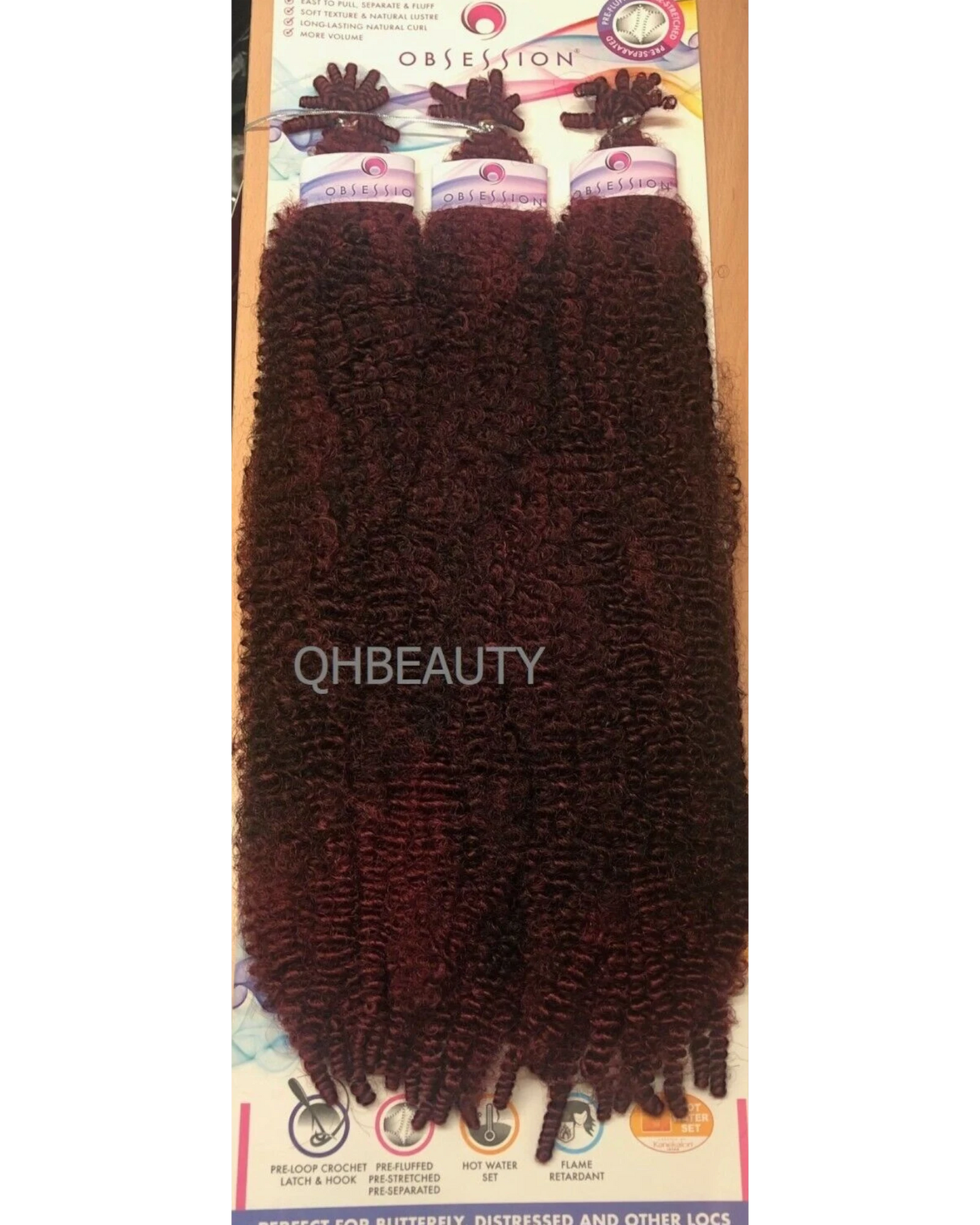 OBSESSION SYNTHETIC CROCHET BRAID 3X PRE-FLUFFED - POPPIN TWIST 28 INCHES