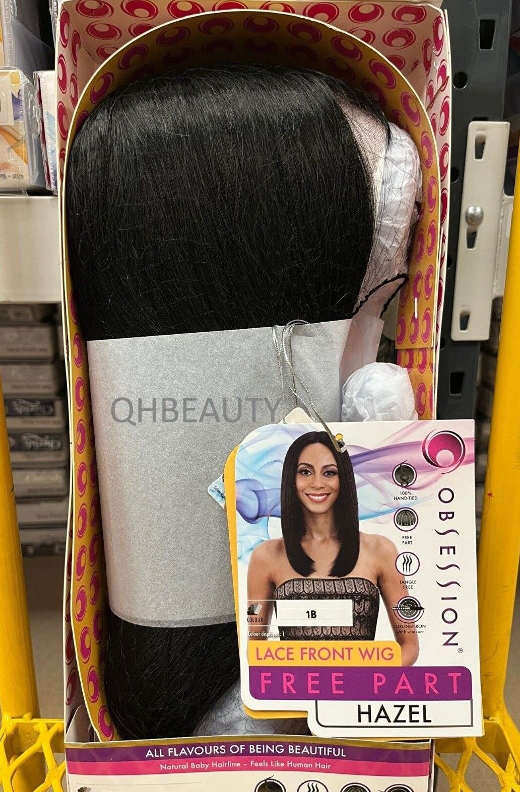 Obsession Synthetic Lace Front Free Part Hand Tied Straight Hair Wig - HAZEL