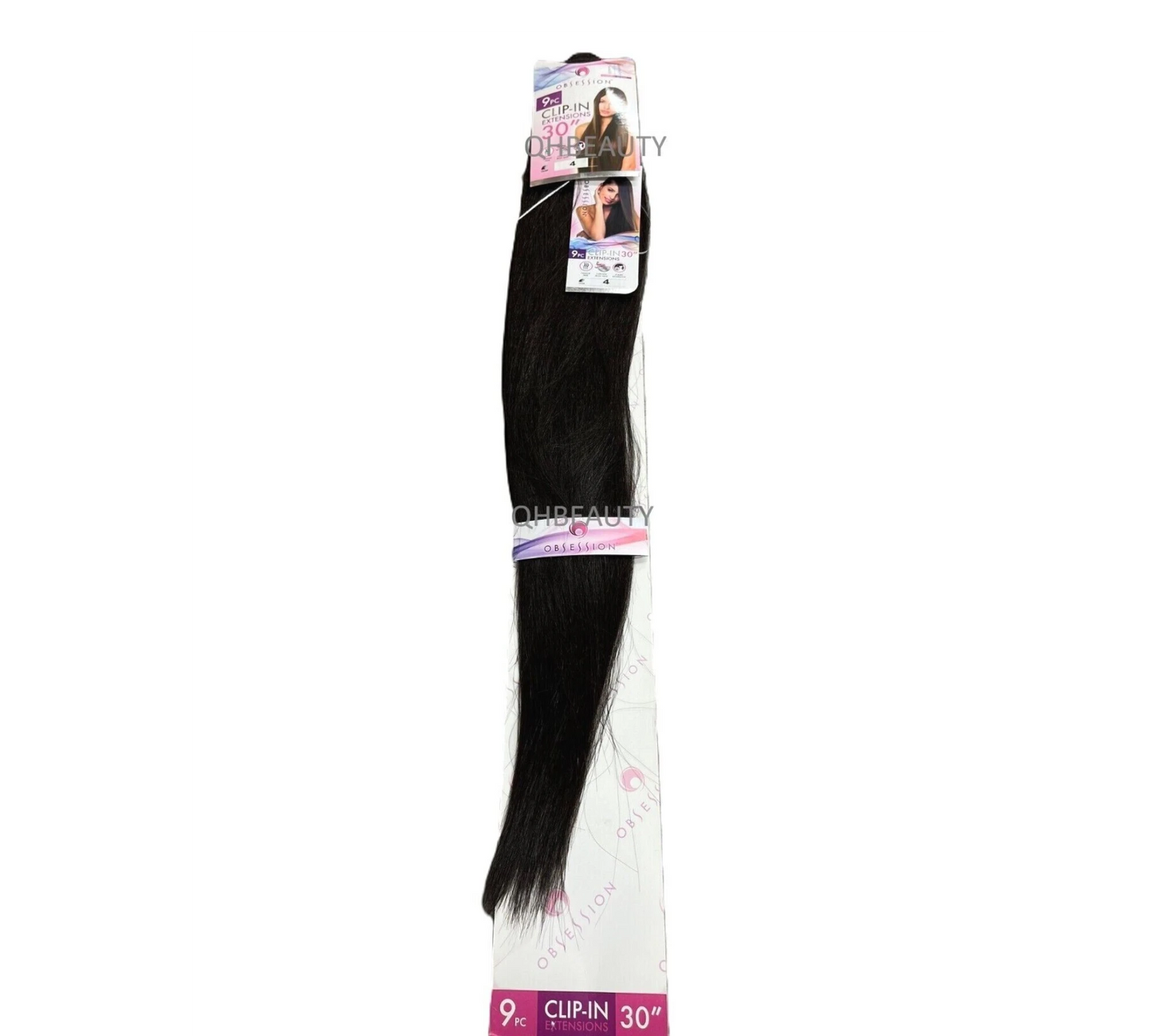 Obsession Tangle Free Long Yaky Straight 9 PC CLIP IN HAIR EXTENSIONS 30 INCHES