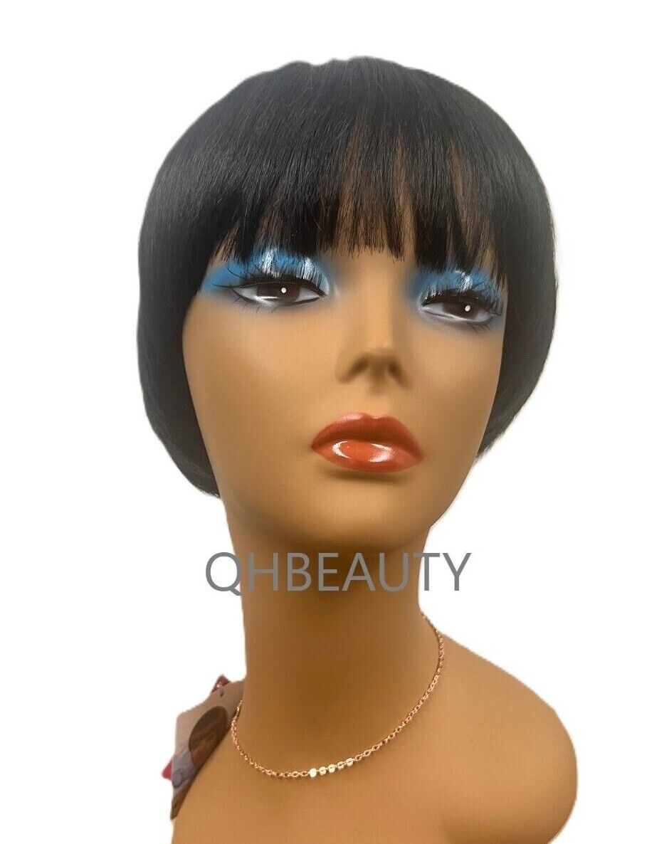 Obsession Synthetic Lavish Straight Bob Bangs 100% Hand Tied Hair Wig  VICTORIA