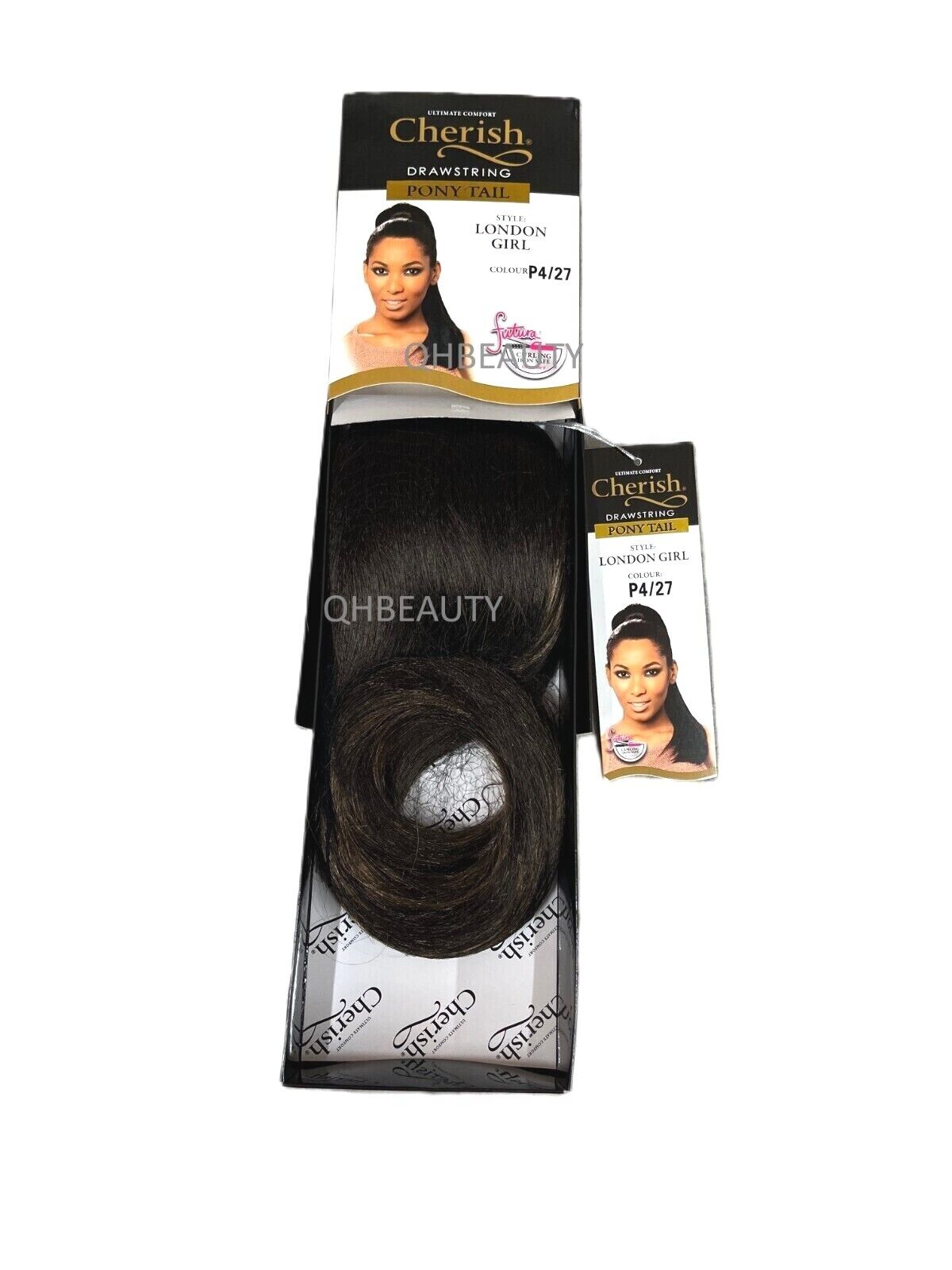 Cherish Synthetic Drawstring Long Straight Ponytail Hair Extension - LONDON GIRL