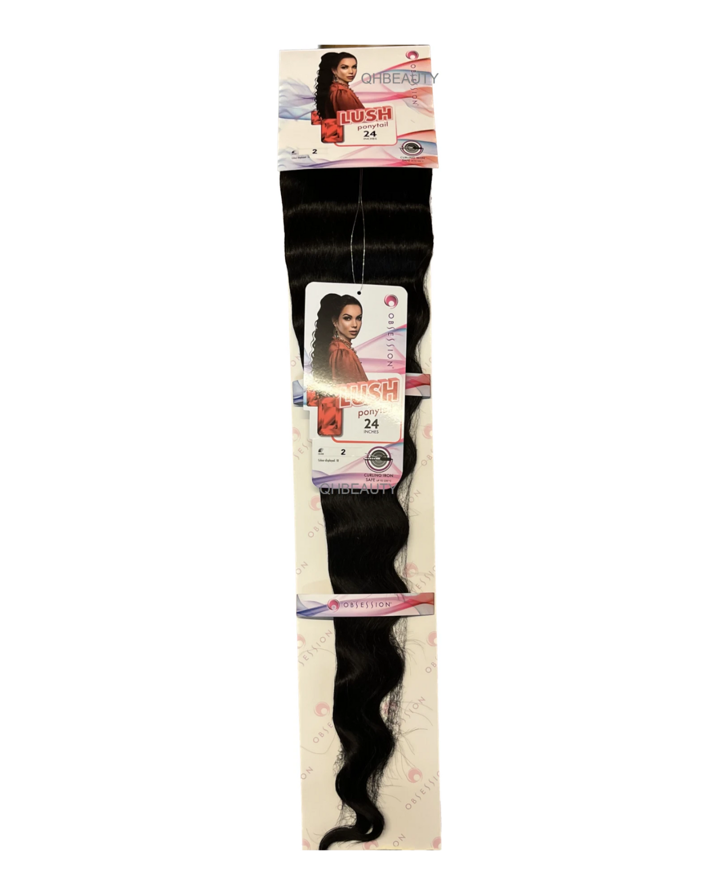 OBSESSION SYNTHETIC DRAWSTRING BODY WAVE CURLY  HAIR PONYTAIL - LUSH 24 INCHES