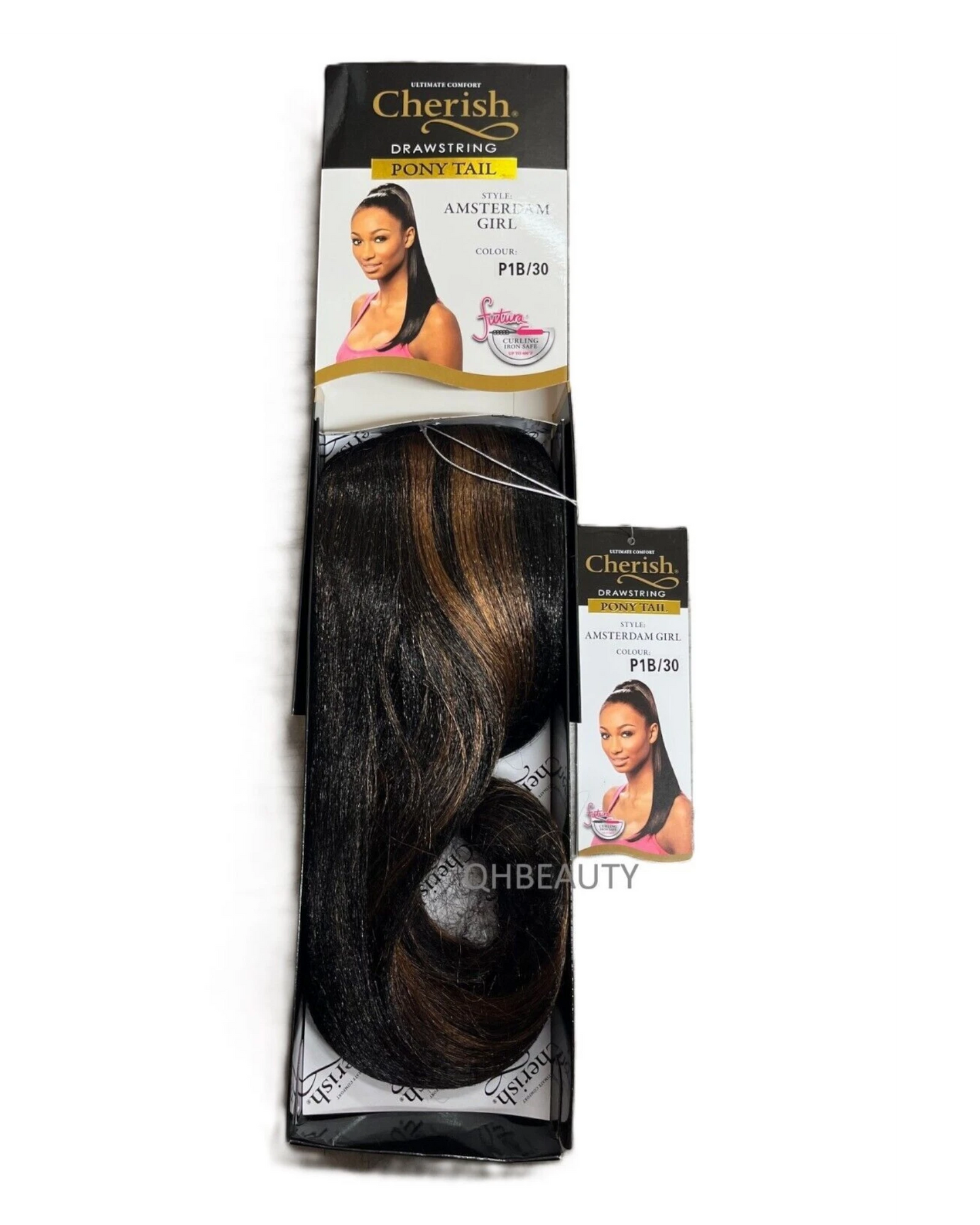 Cherish Synthetic Straight Drawstring Long Natural Ponytail - Amsterdam Girl