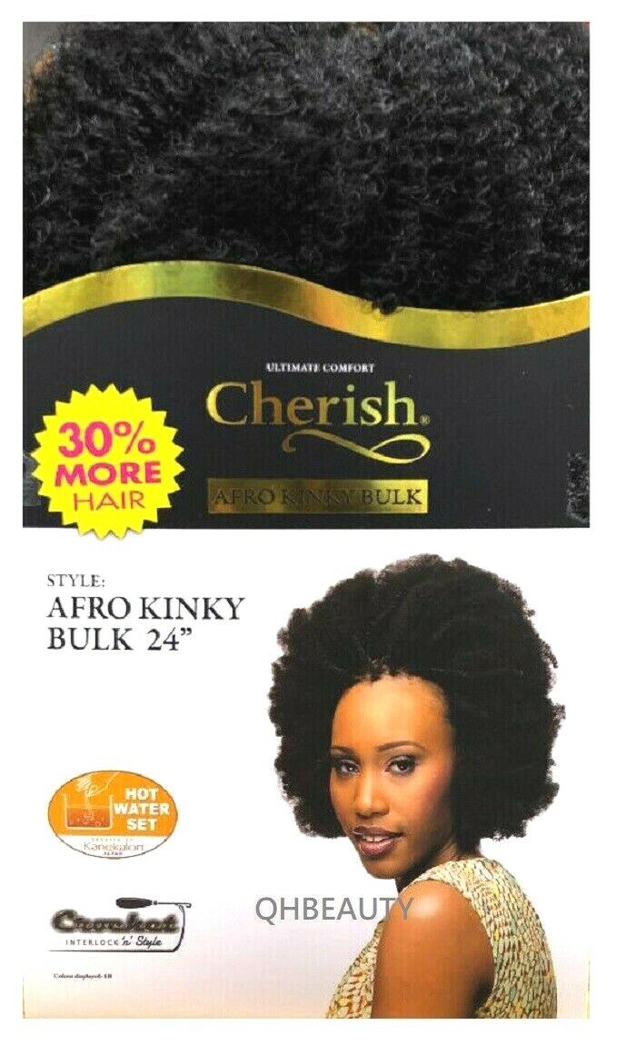 CHERISH SYNTHETIC BULK BRAIDING CROCHET NEW HAIR EXTENSIONS - AFRO KINKY 24 INCH
