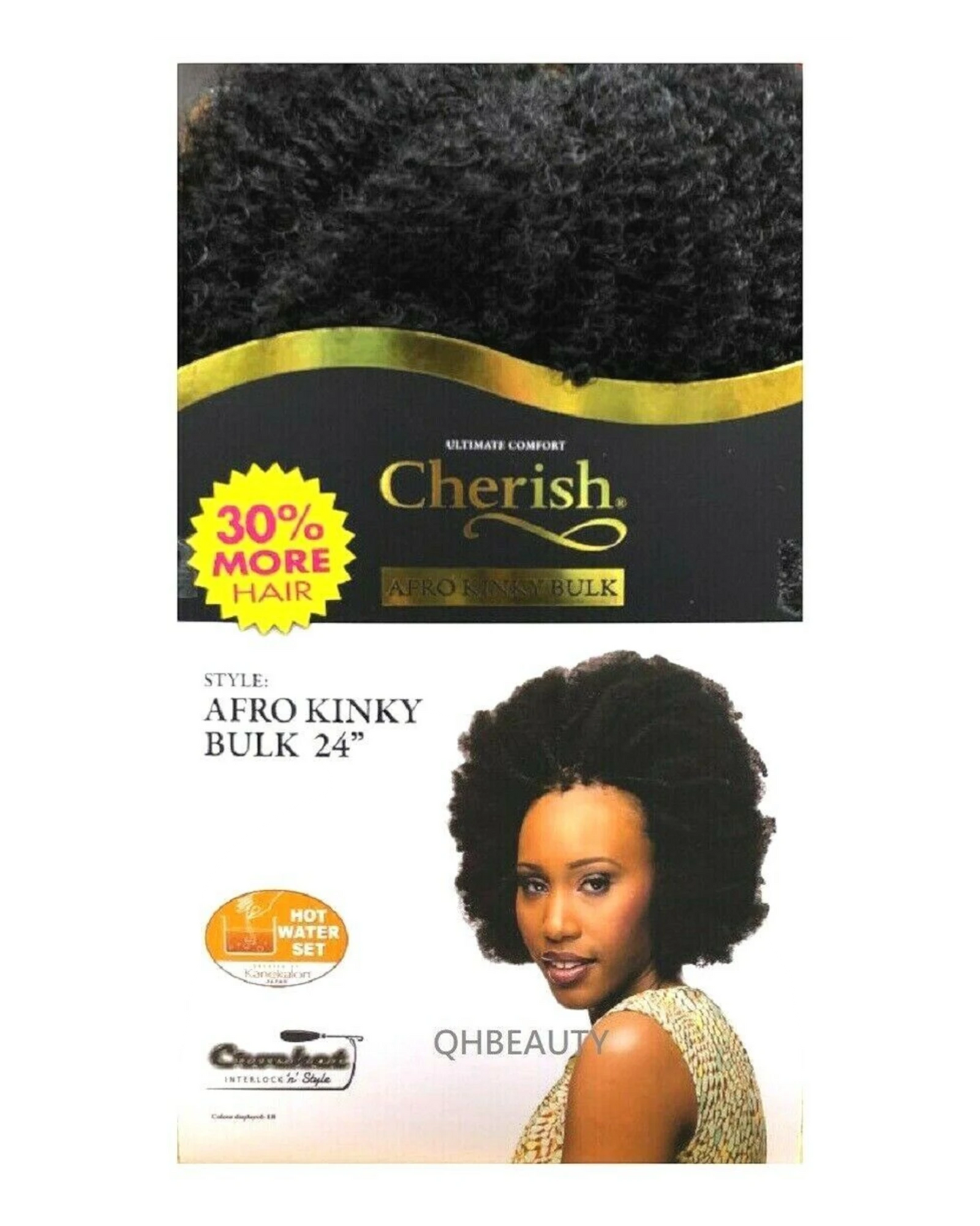 CHERISH SYNTHETIC BULK BRAIDING CROCHET NEW HAIR EXTENSIONS - AFRO KINKY 24 INCH