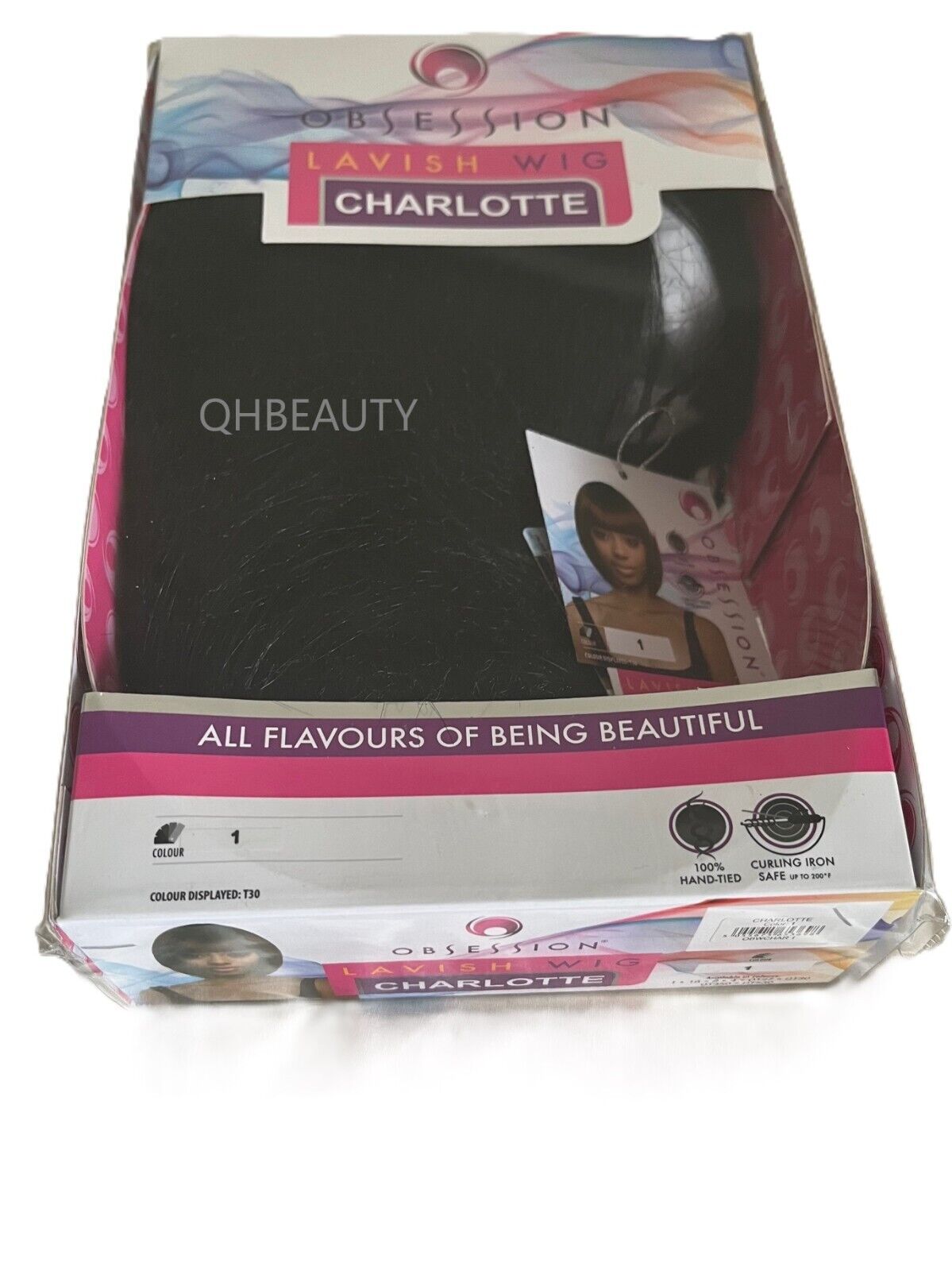 Obsession Synthetic Lavish Straight Bob Bangs 100% Hand Tied Hair Wig  CHARLOTTE