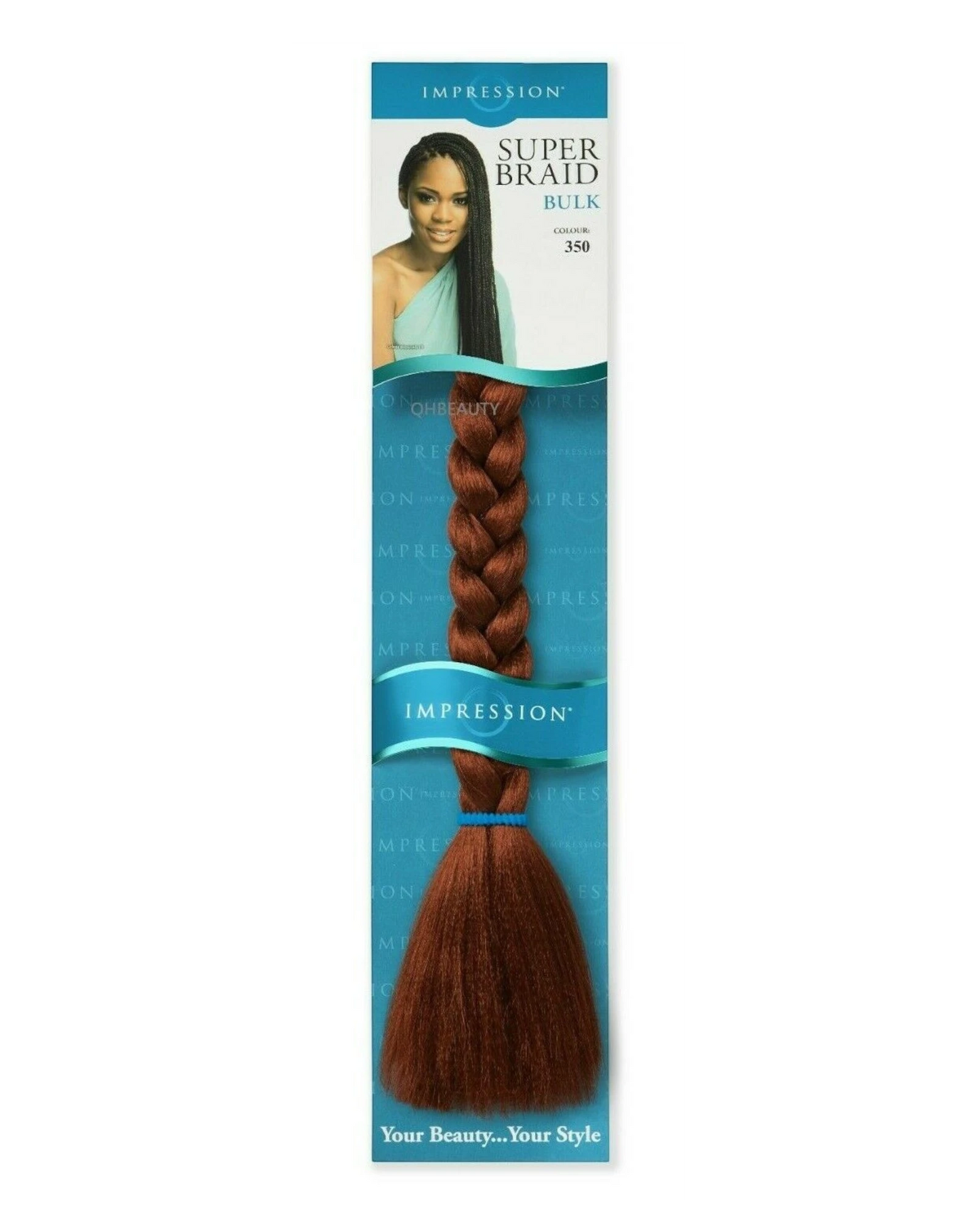 Impression Synthetic Natural Long Ultra Crochet Hair Extensions Super Braid 86"